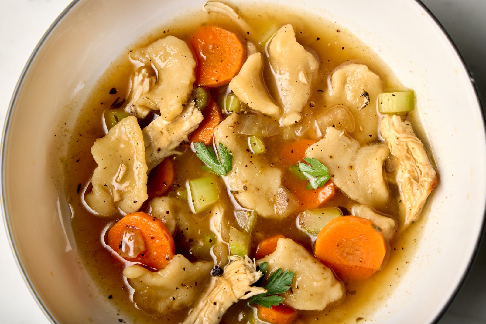 Hand Torn Noodle Soup Chicken Vegetables