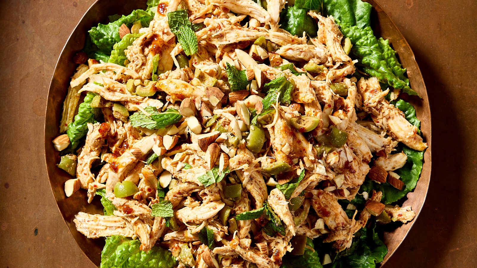 Harissa Chicken Salad Olives Mint