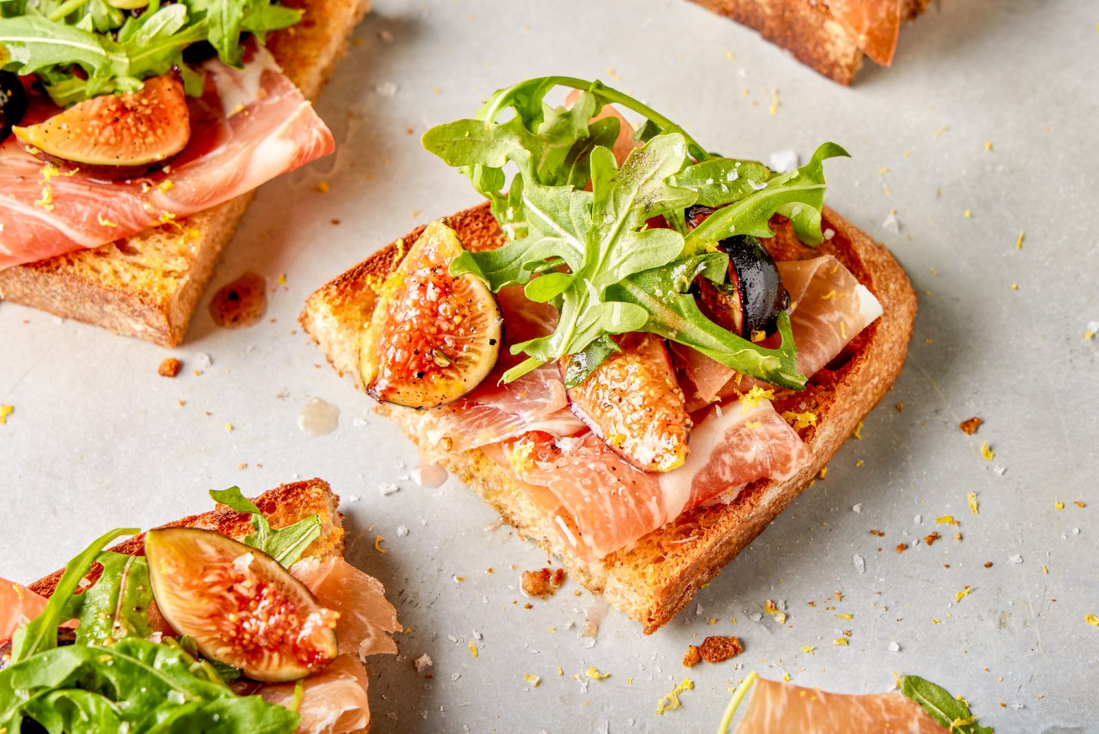 Honey Roasted Fig Prosciutto Bruschetta