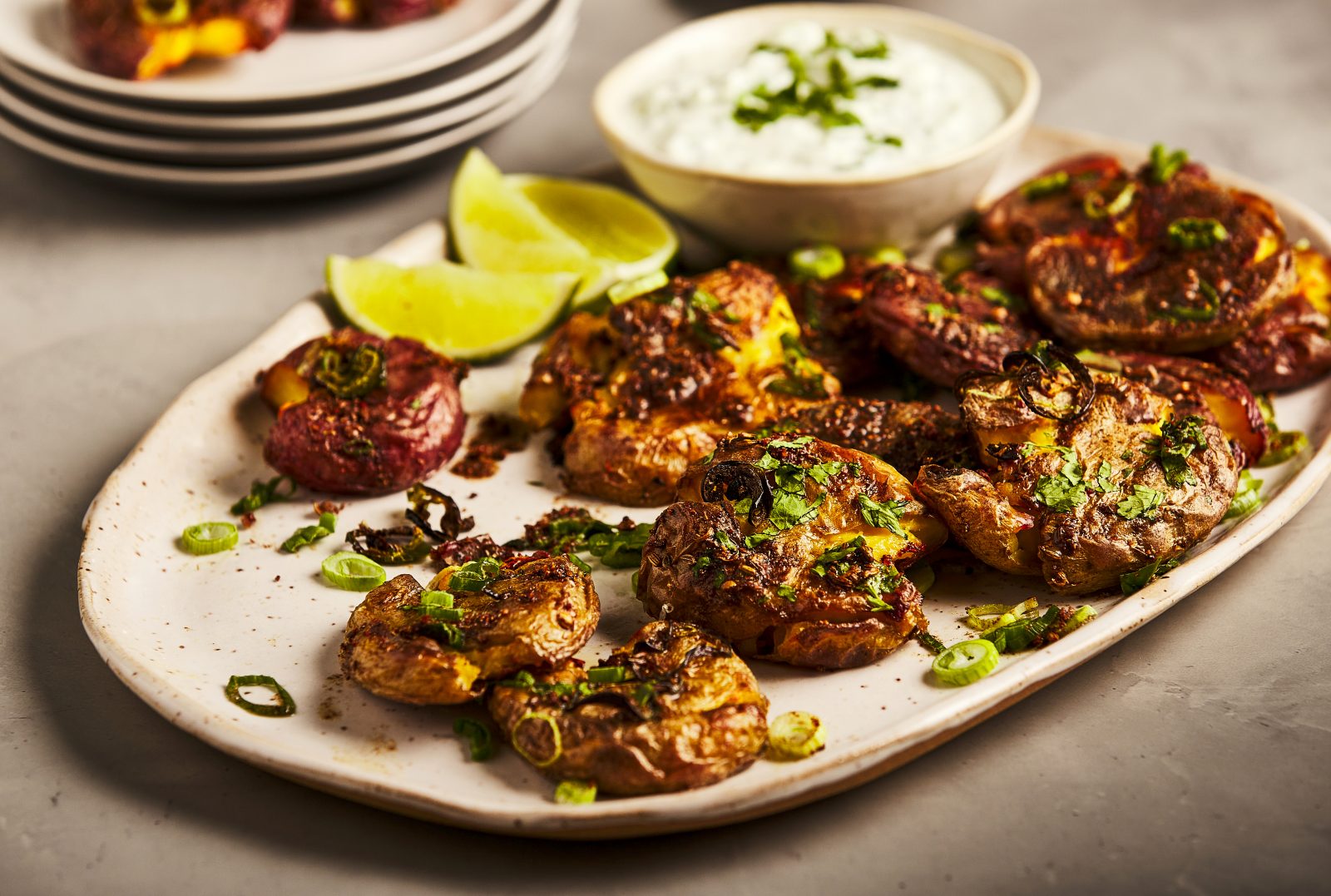 Indian Spiced Smashed Potatoes
