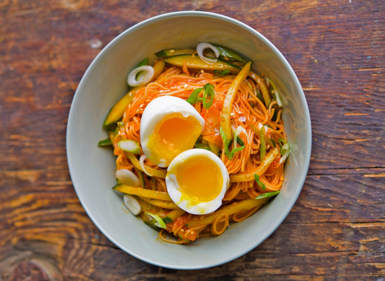 Korean Spicy Chilled Noodles Bibim Guksu