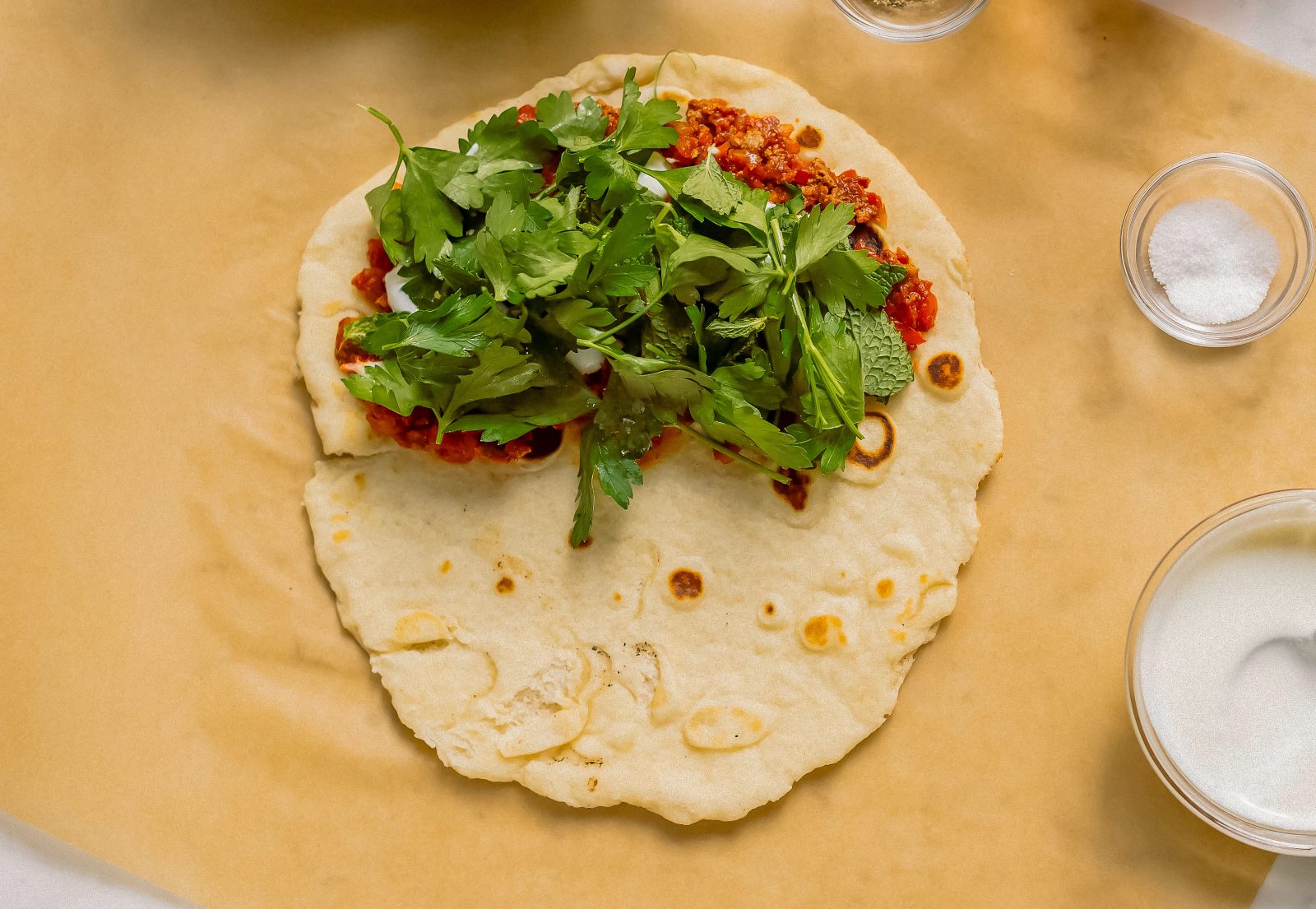 Lahmajoun Lamb Piadine Filling