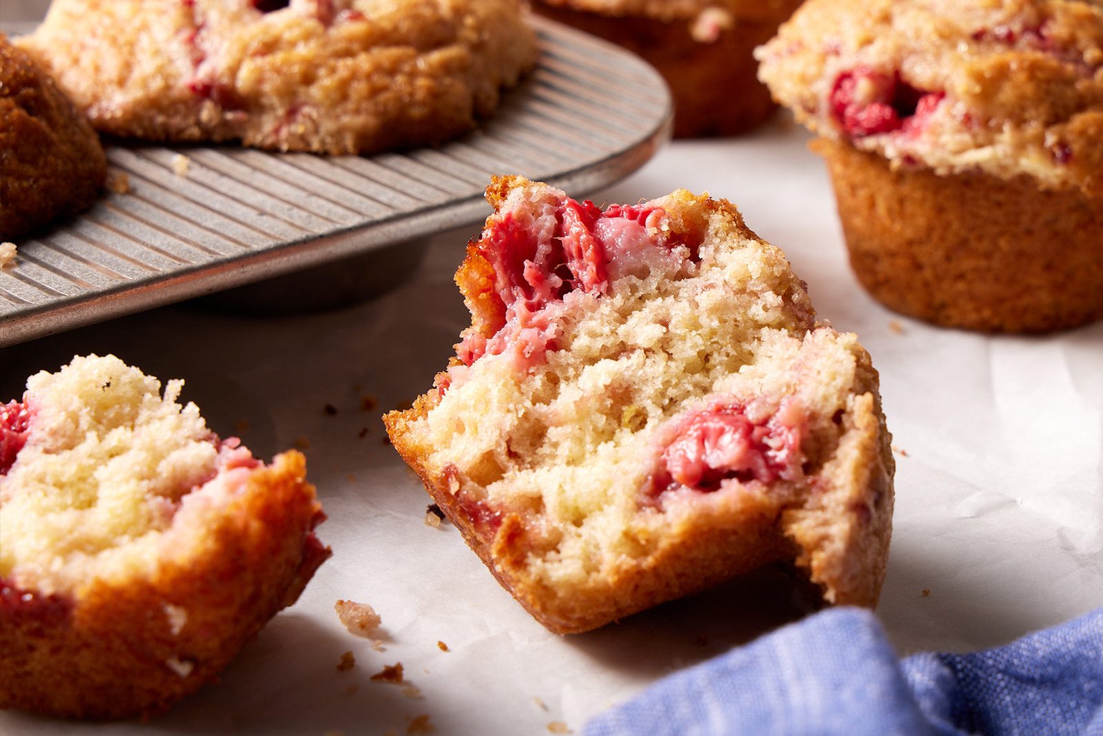 Lemon Raspberry Olive Oil Muffins
