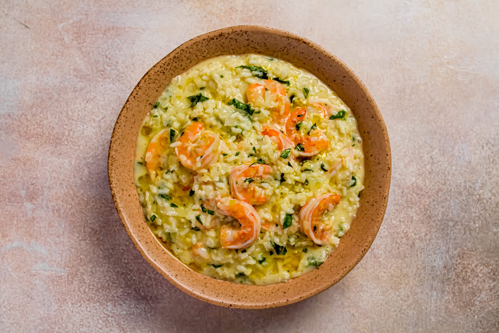 Lemon Shrimp Risotto Fresh Basil