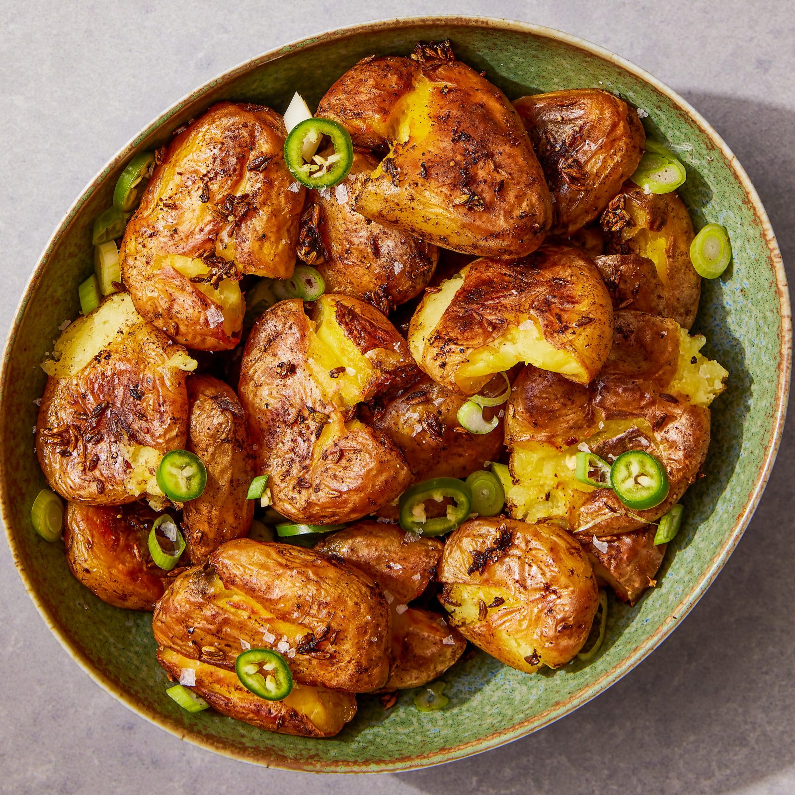 Masala Spiced Smashed Potatoes