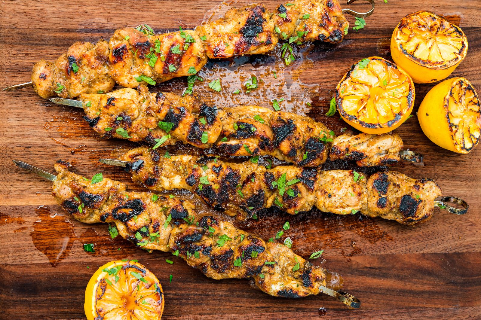 Moroccan Chicken Lemon Skewers