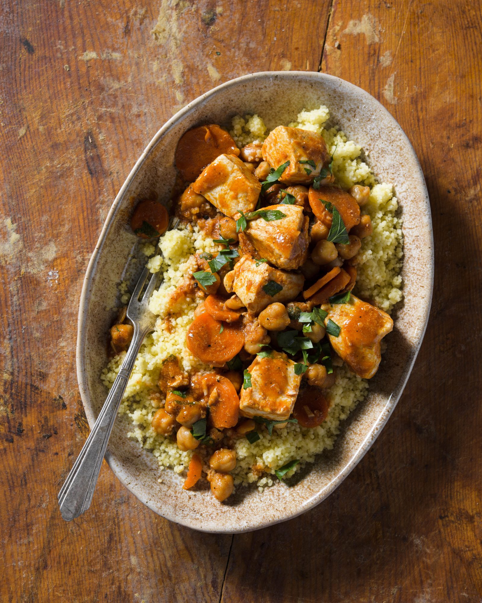 Moroccan Fish Chickpeas