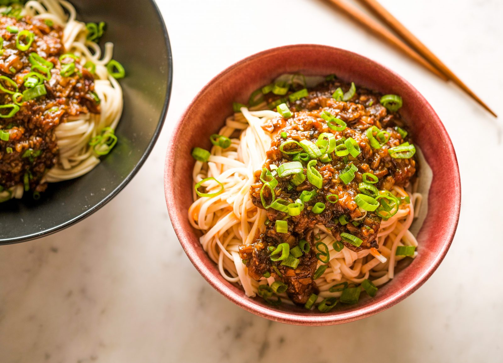 Mushroom and Toasted Sesame Noodles