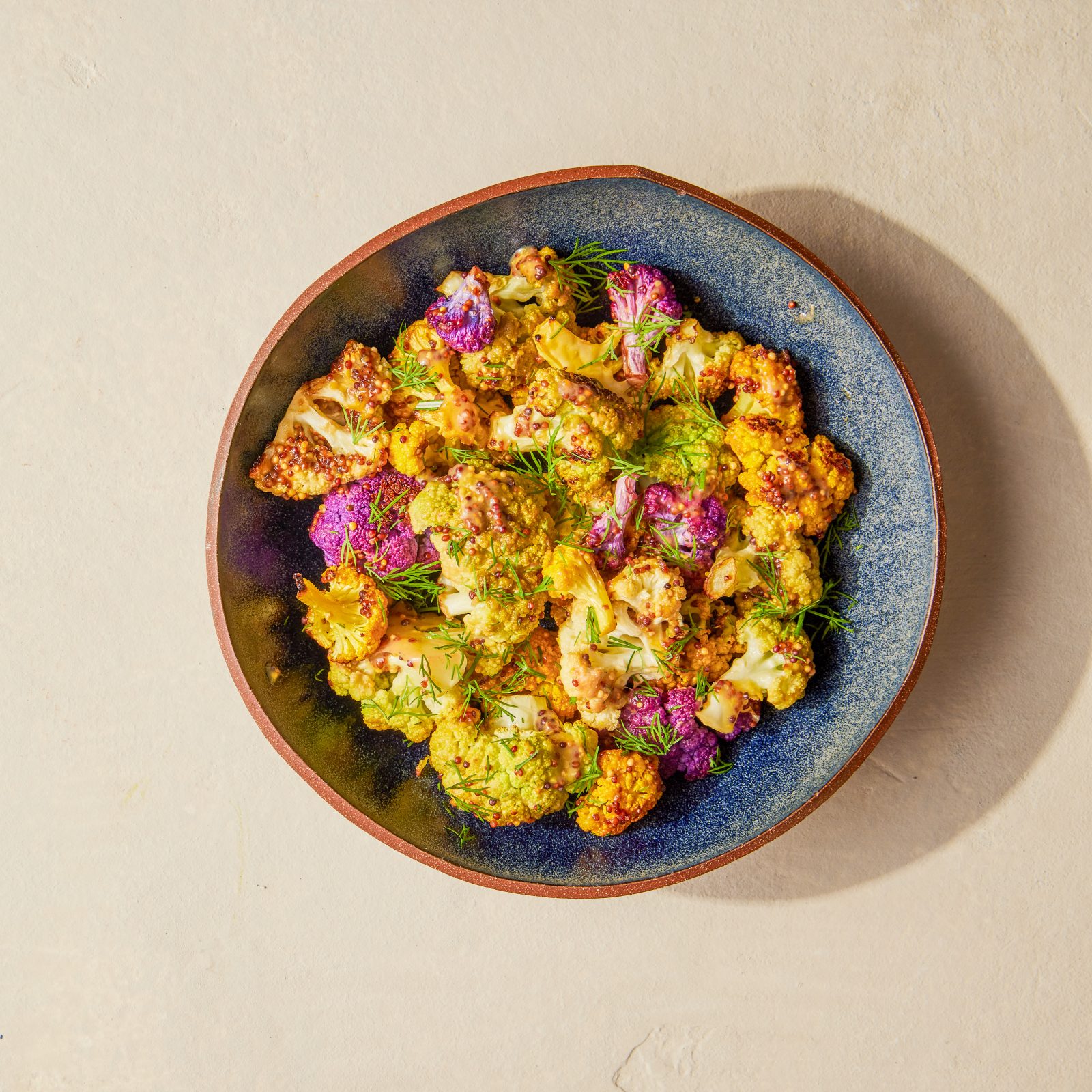 Mustard Roasted Cauliflower Dill