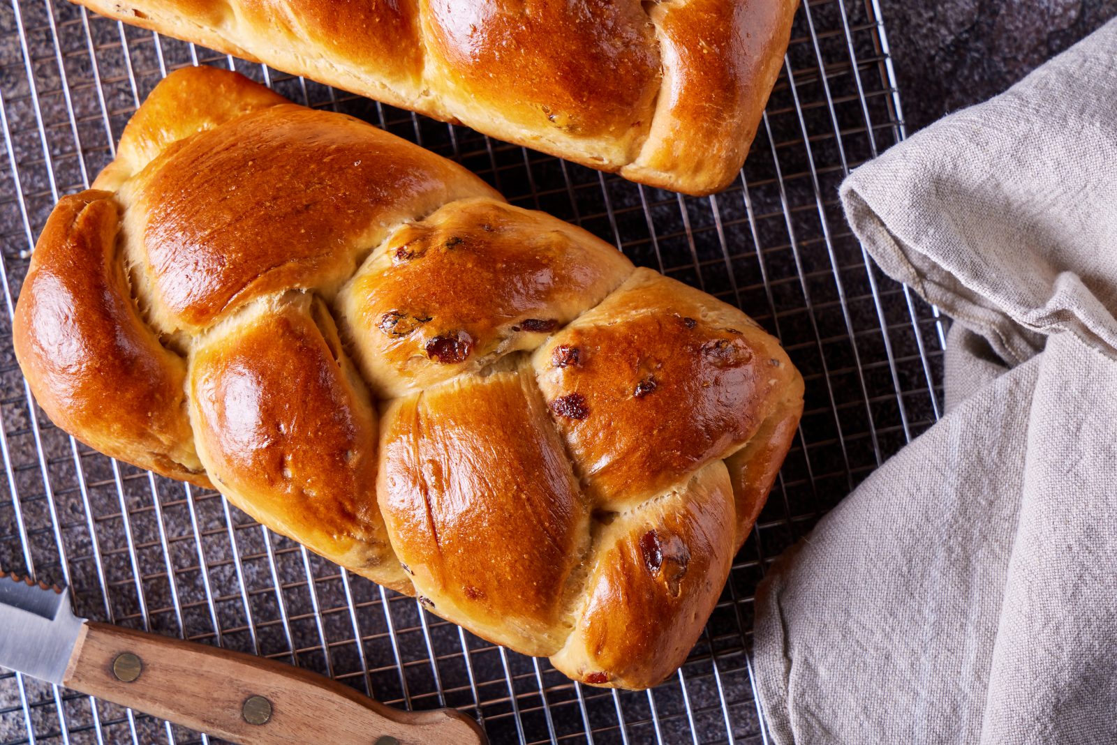 Olive Oil Challah Golden Raisins