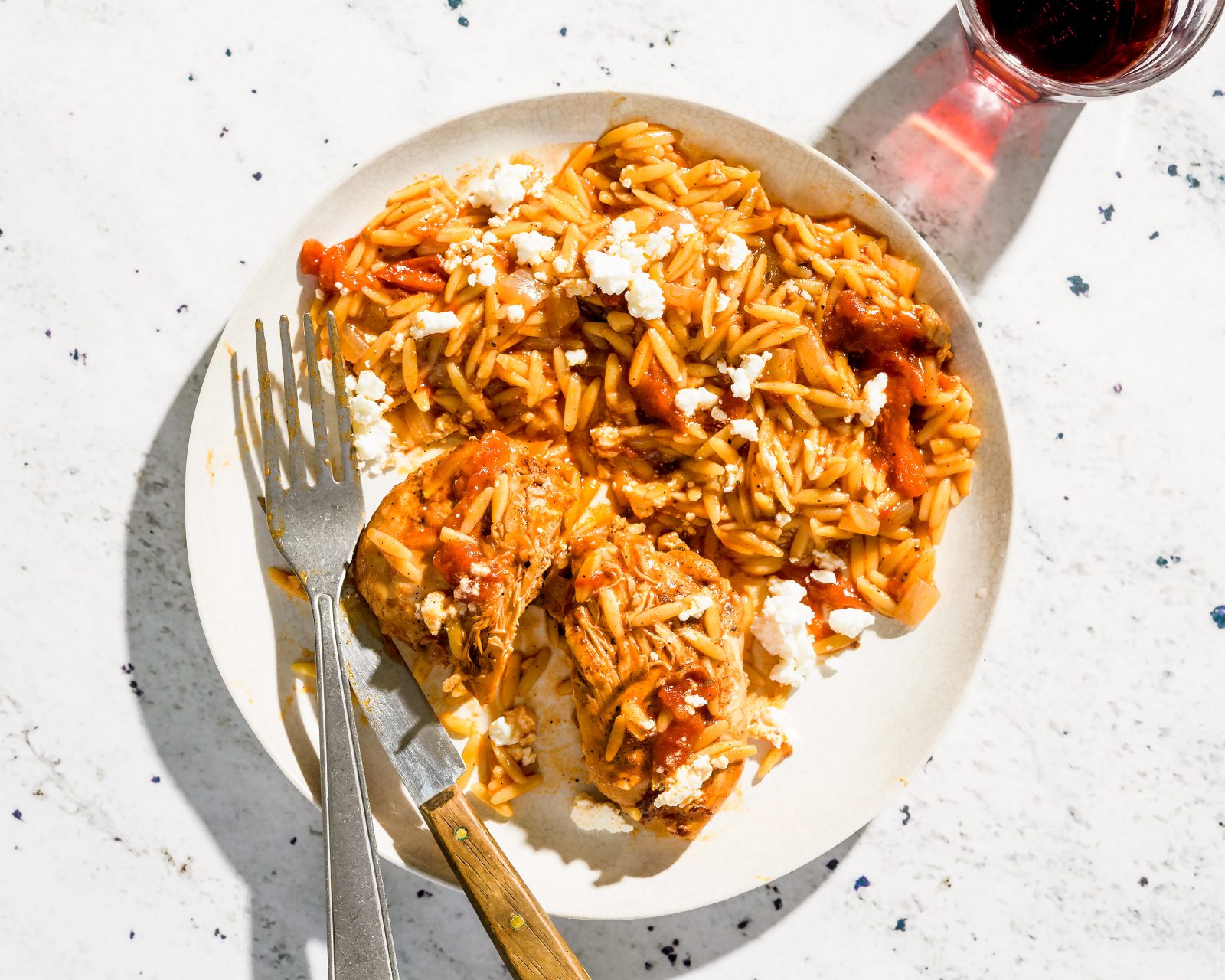 Orzo Chicken Tomatoes Feta