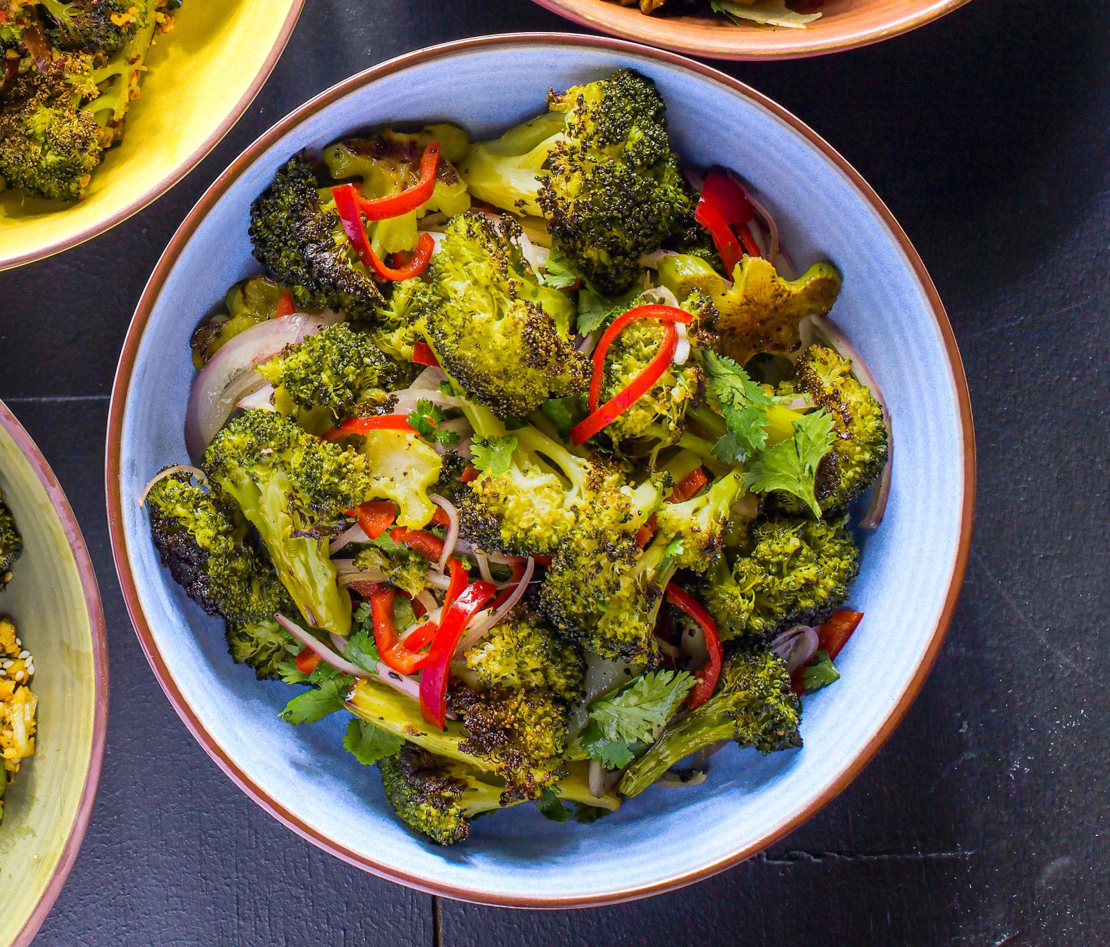 Oven Charred Broccoli Lime Shallot Fish Sauce