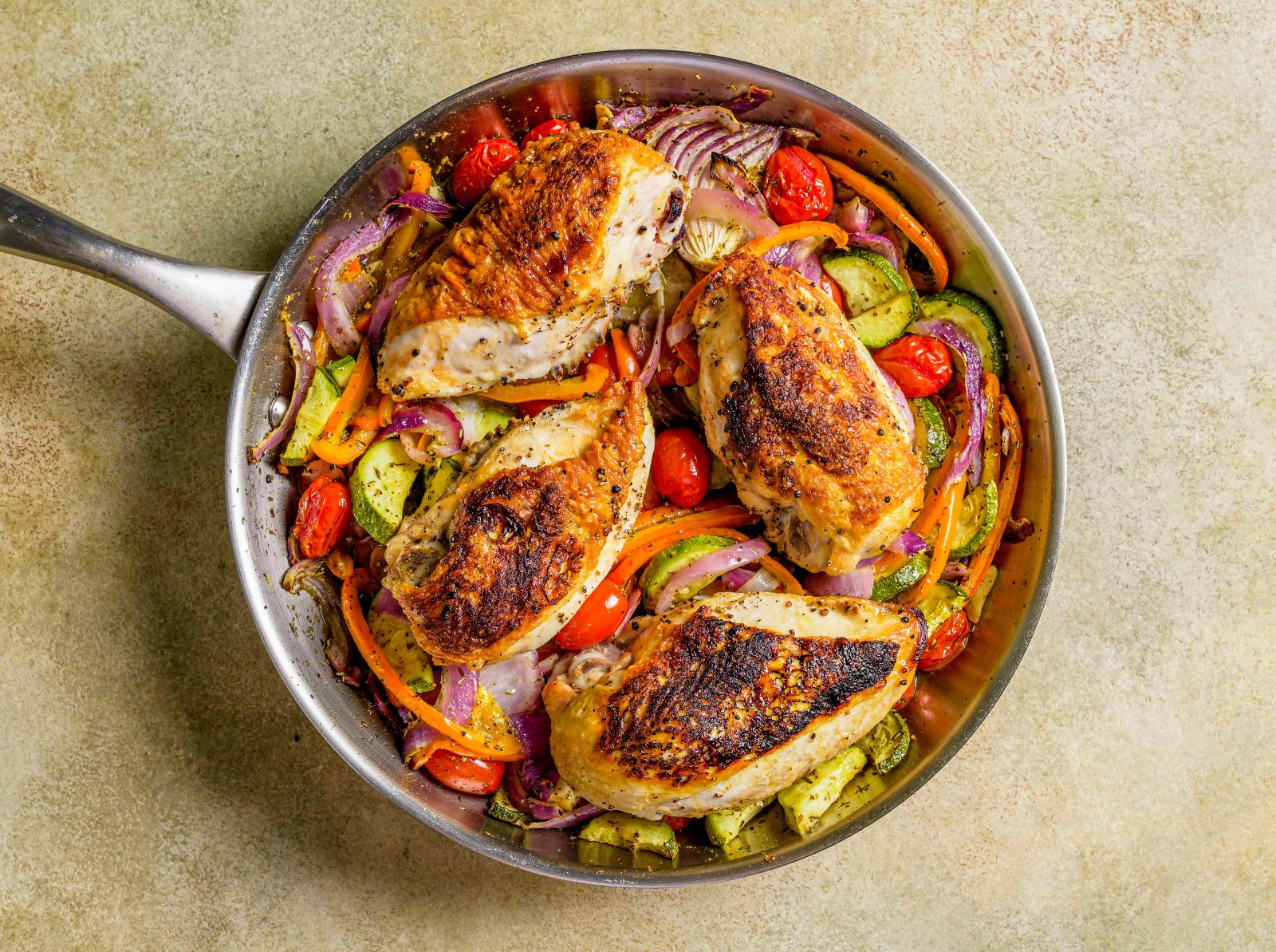 Pan Roasted Chicken Summer Vegetables Herbes de Provence