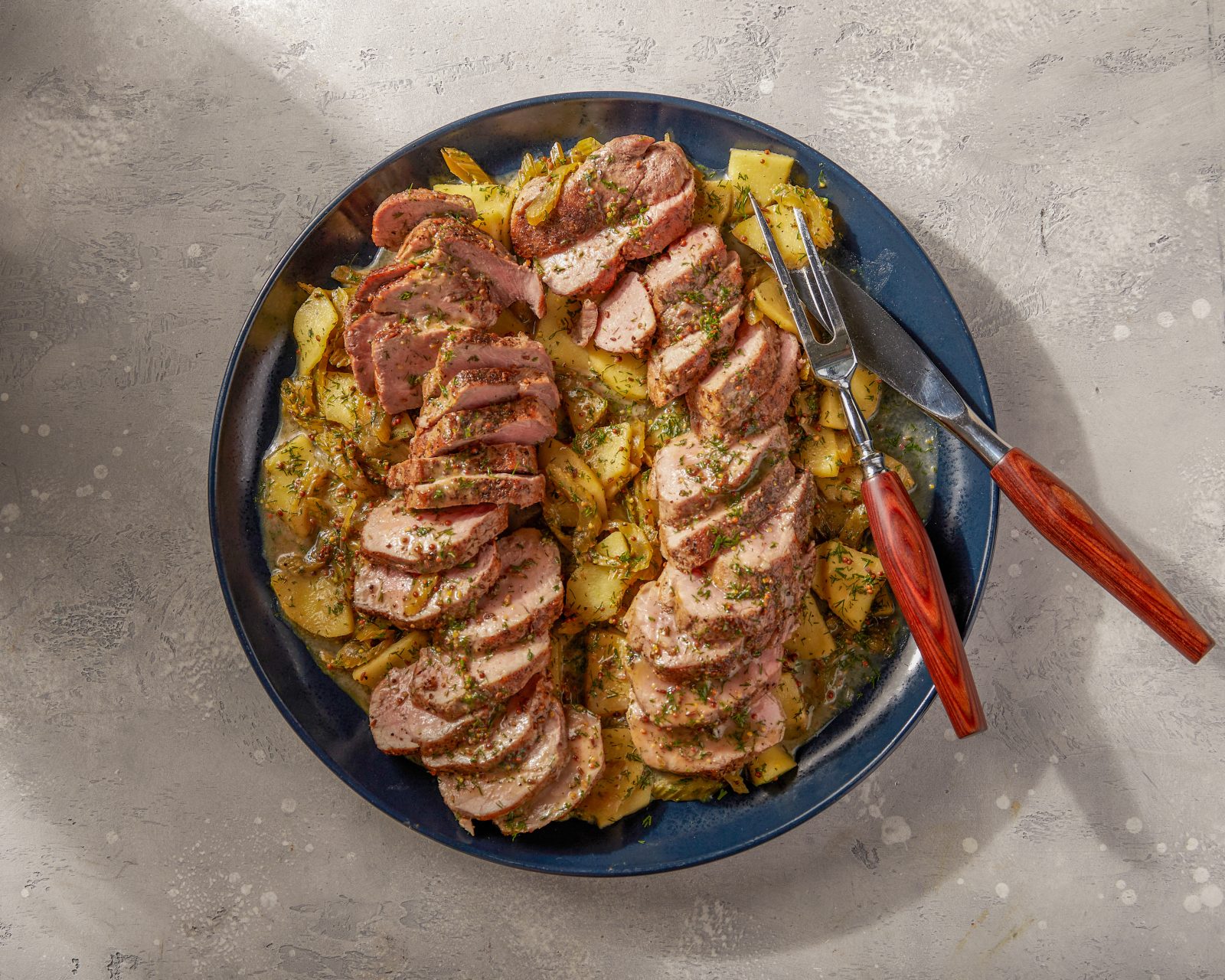 Pan Roasted Pork Tenderloin Caraway Celery Apple