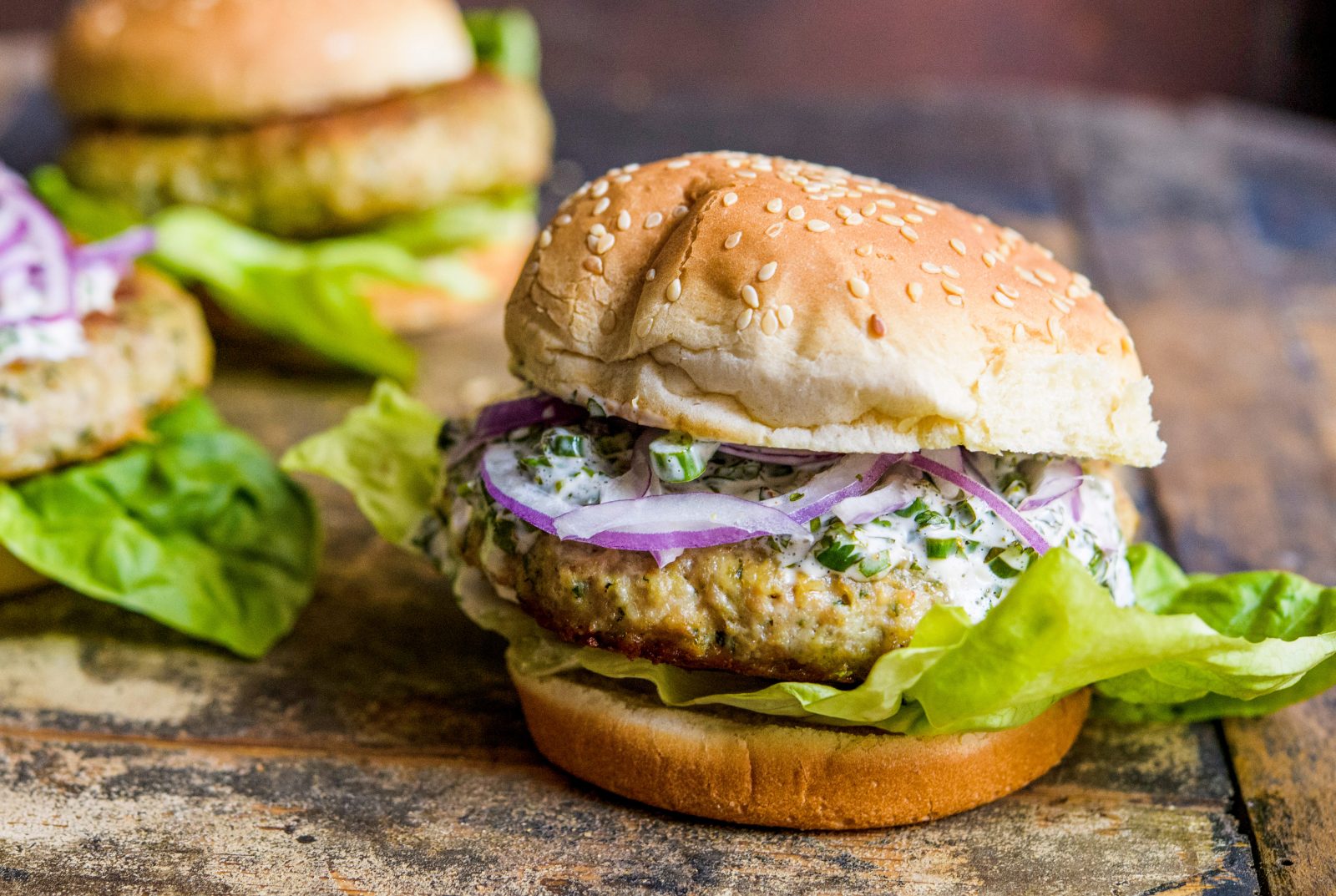 Parmesan Herb Turkey Burgers