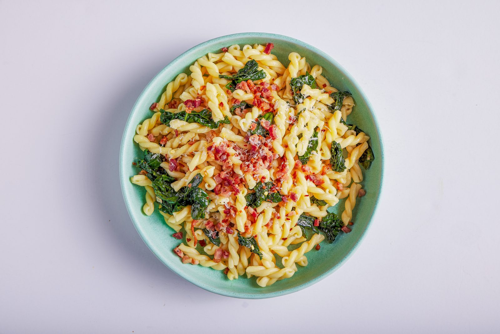Parmesan Pancetta Pasta Kale