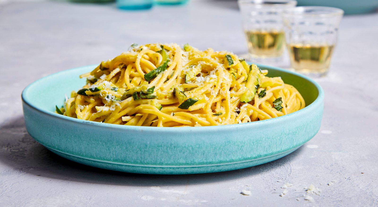 Pasta Pecorino Zucchini Basil