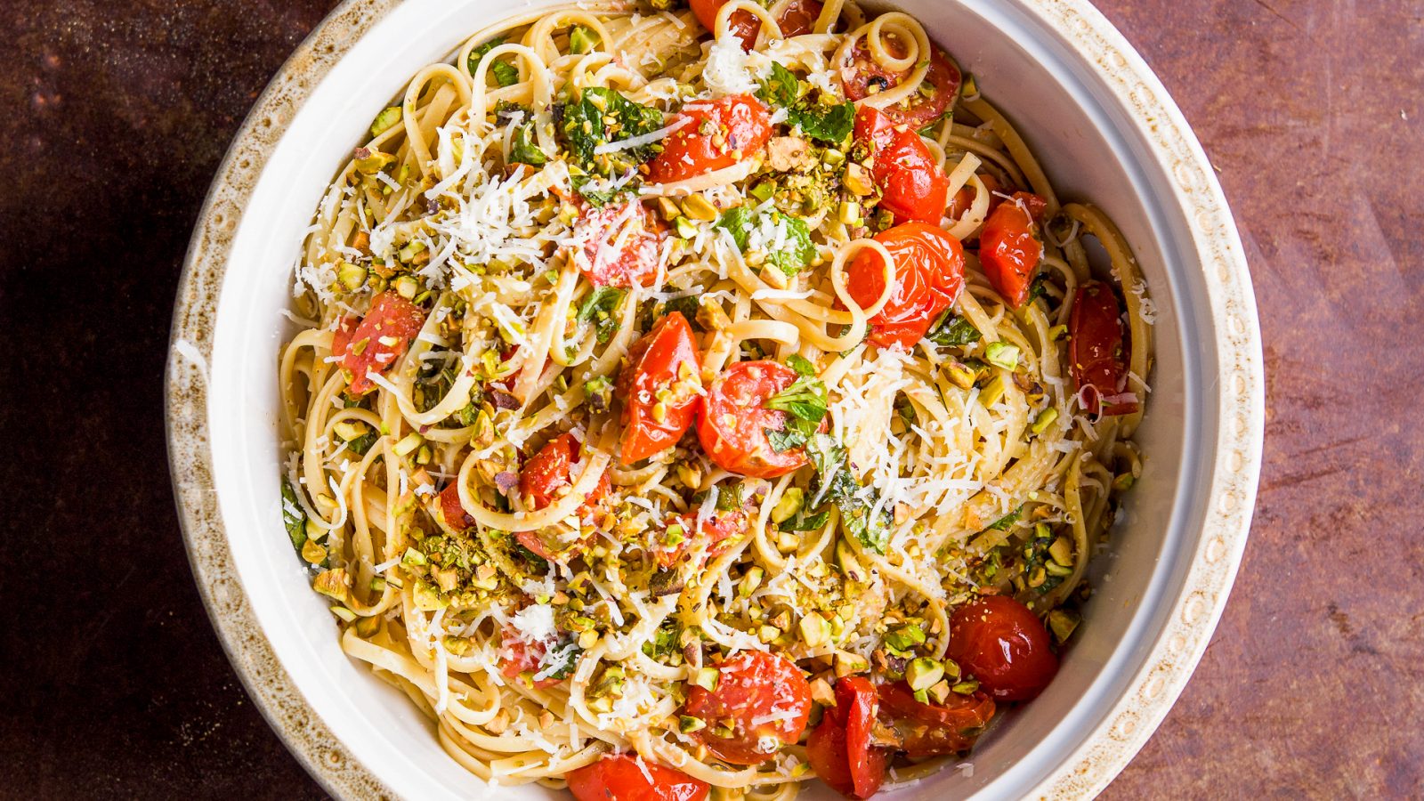 Pasta Pistachios Tomatoes Mint FB