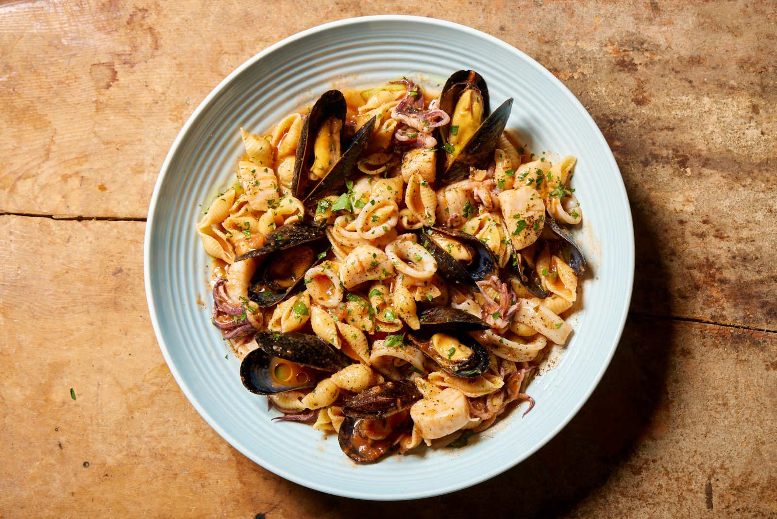 Pasta Shellfish Tomatoes