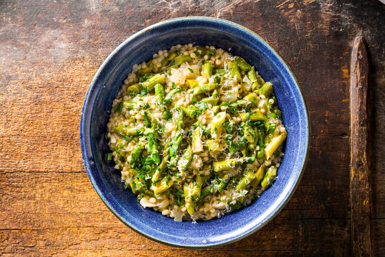 Pearl Couscous Risotto Asparagus