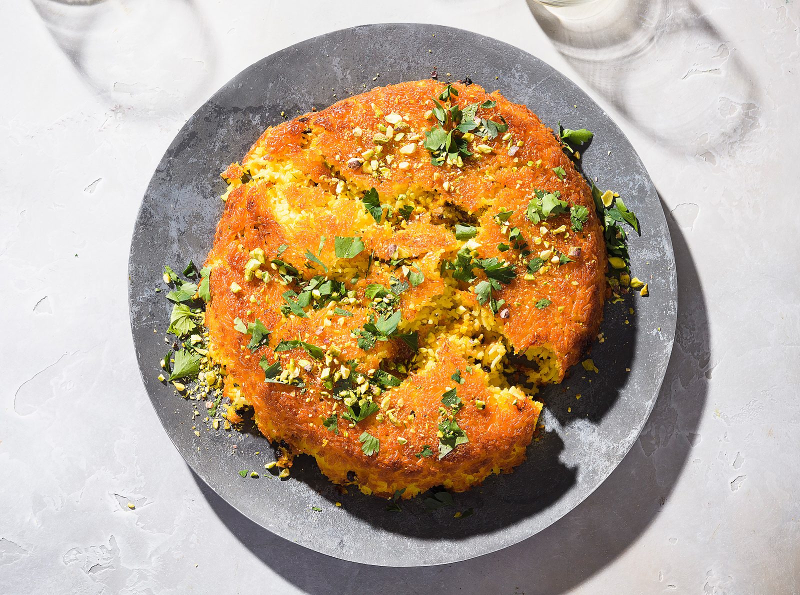 Persian Baked Saffron Rice Chicken