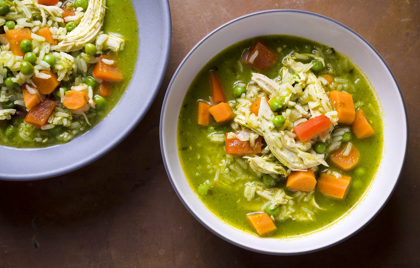 Peruvian Chicken Rice Cilantro Soup Aguadito Pollo