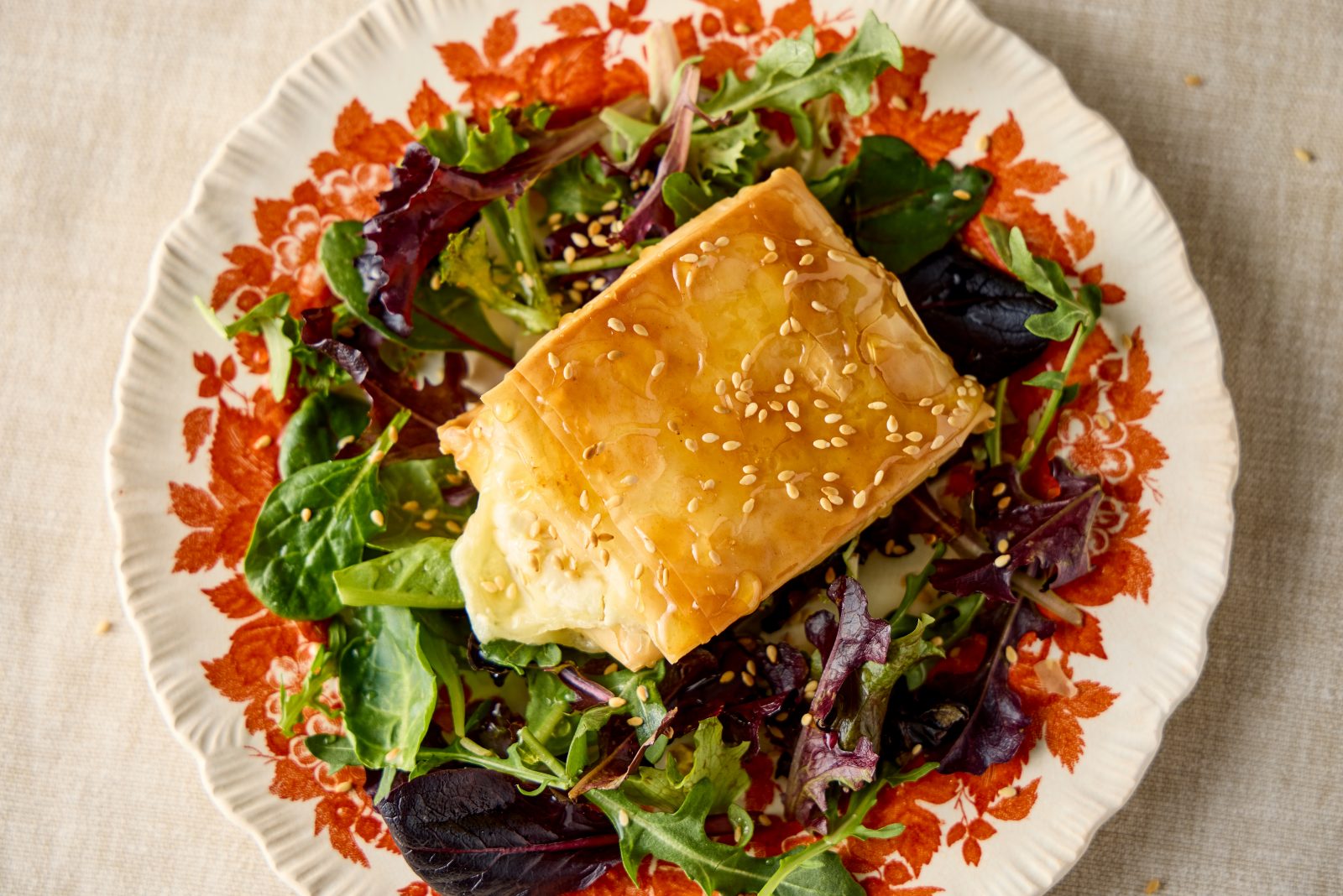 Phyllo Wrapped Feta Honey