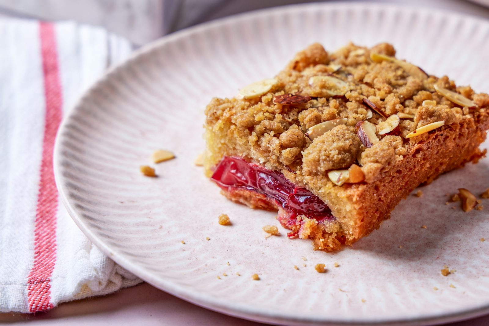 Plum Cake Spiced Almond Crumble