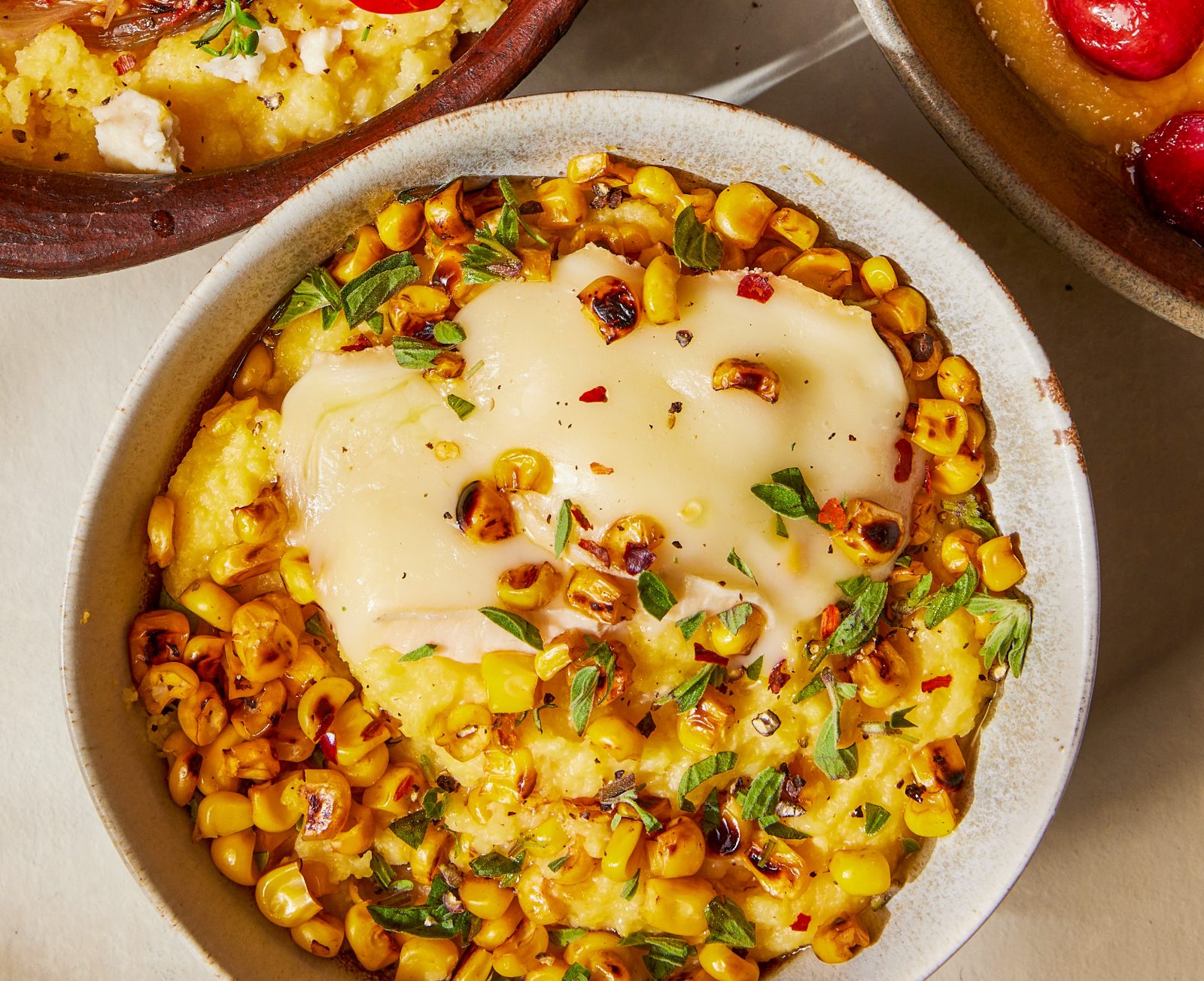 Polenta Charred Corn Taleggio