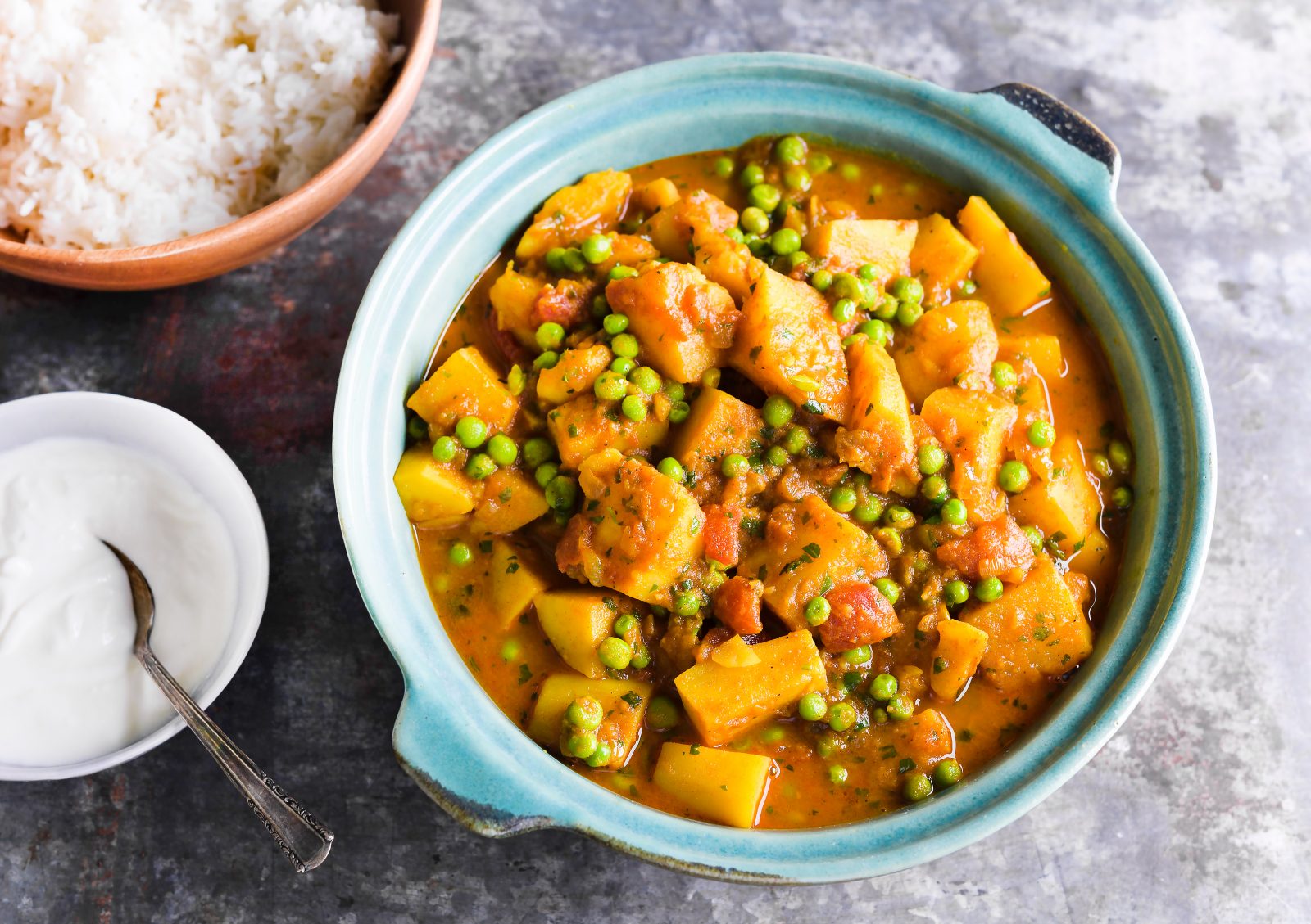 Potato Green Pea Curry