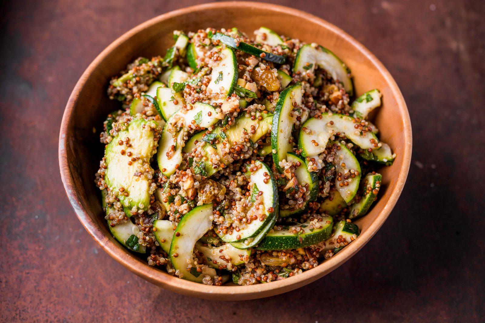 Quinoa Avocado Salad Almonds Mint