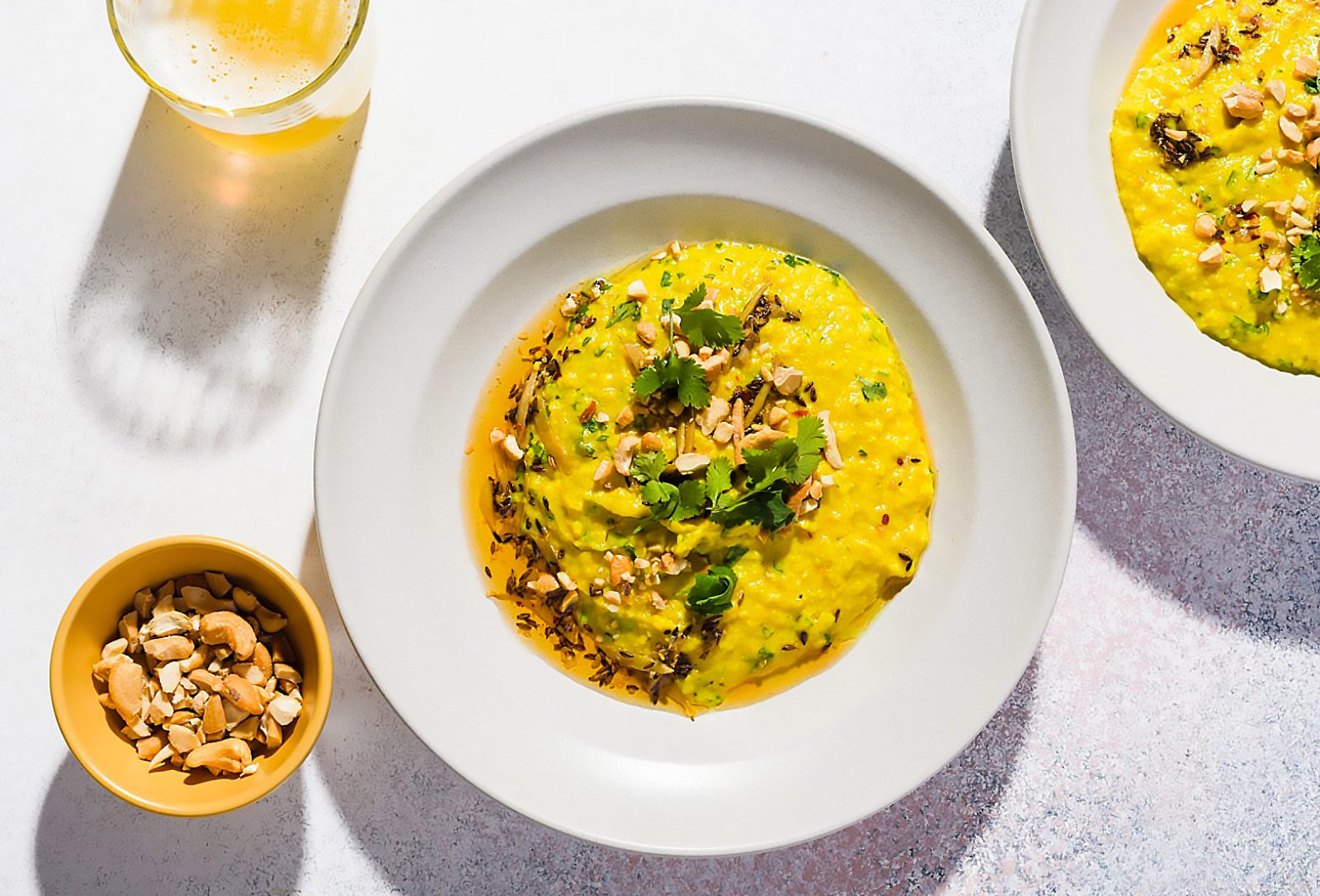Red Lentil Coconut Dal Ginger Garlic Tarka