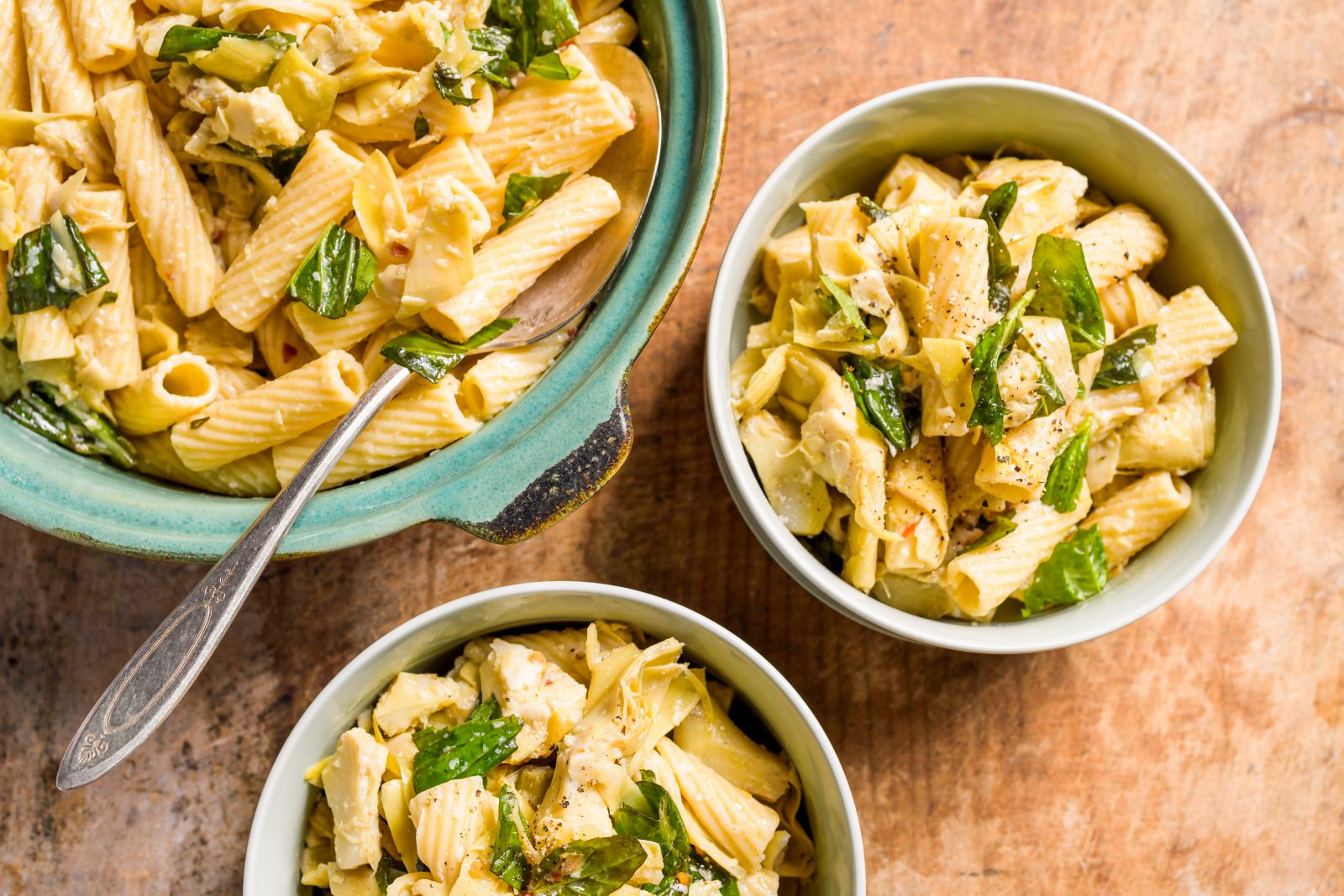 Rigatoni Artichokes Basil Pecorino