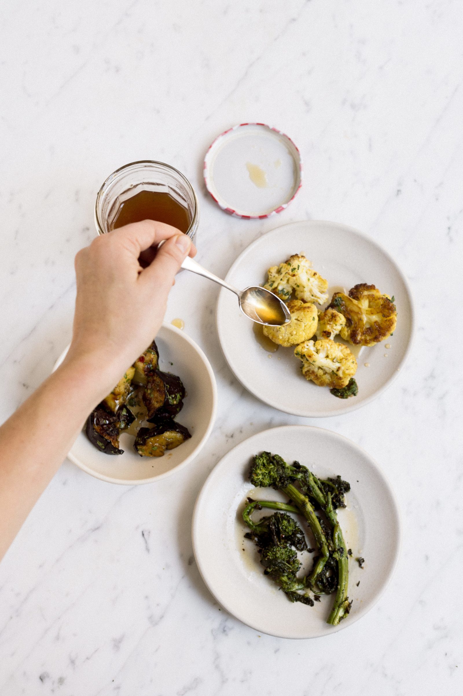 Roasted Cauliflower with Curry and Mint