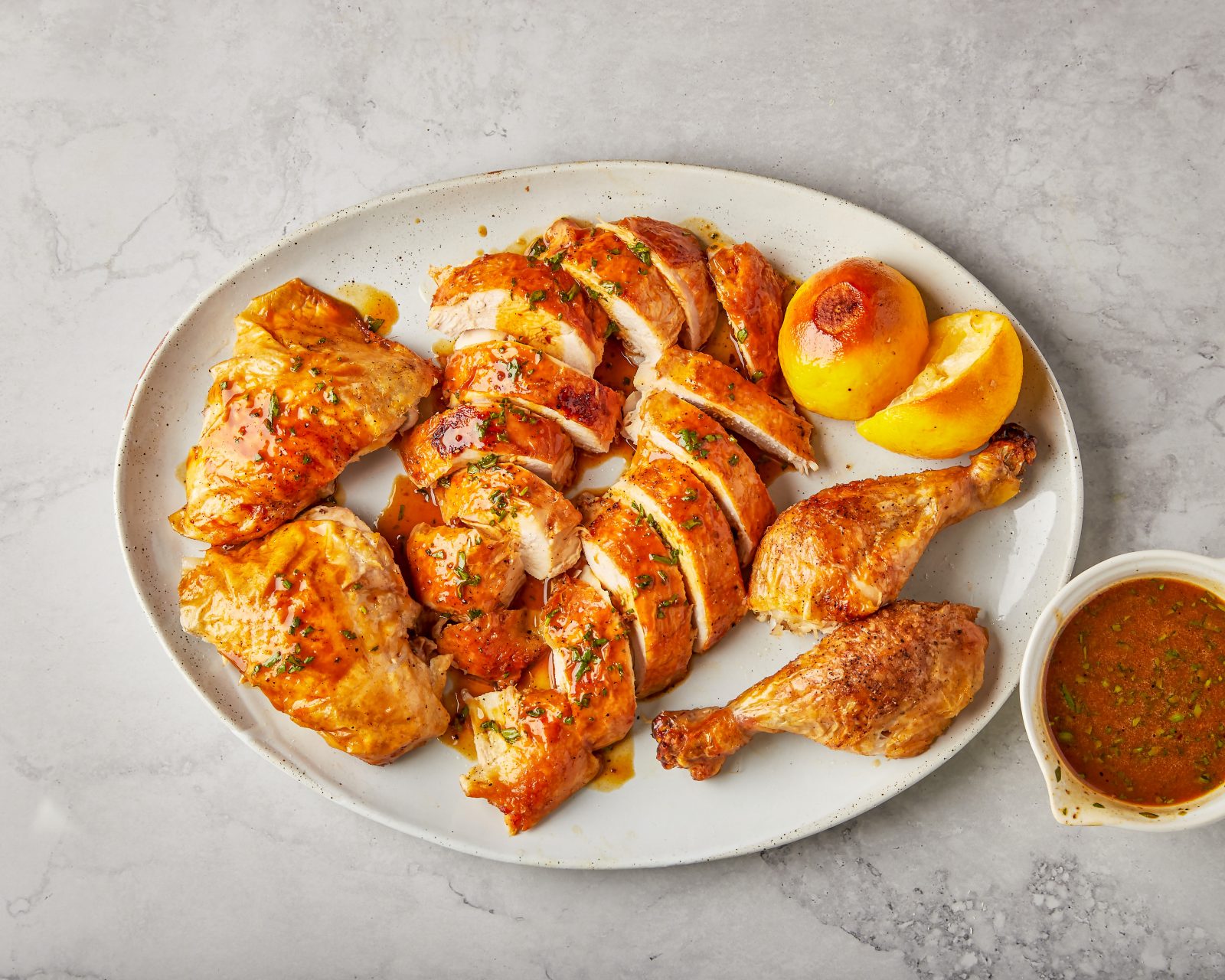 Roasted Chicken White Wine Jus