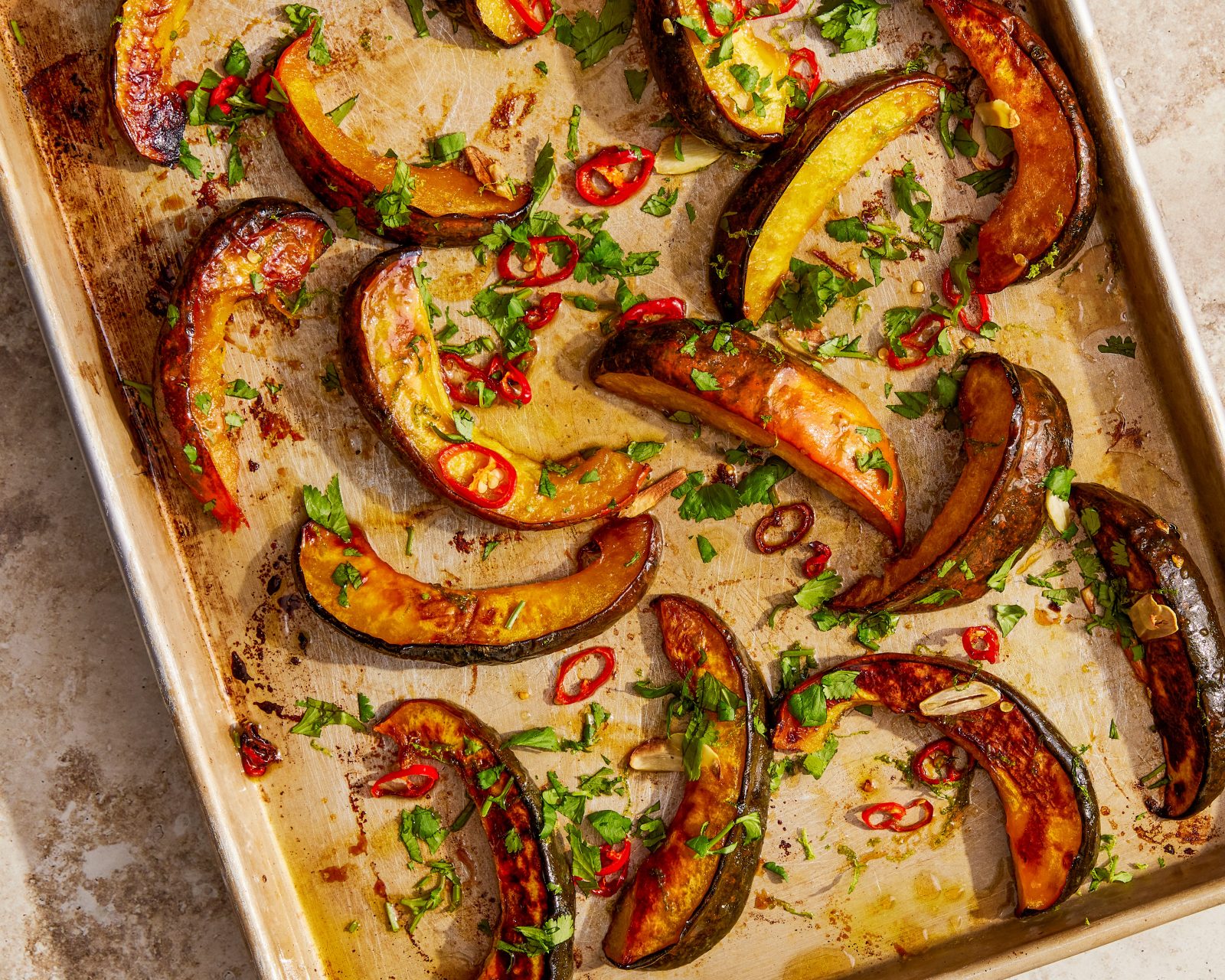 Roasted Winter Squash Lime Chili Cilantro