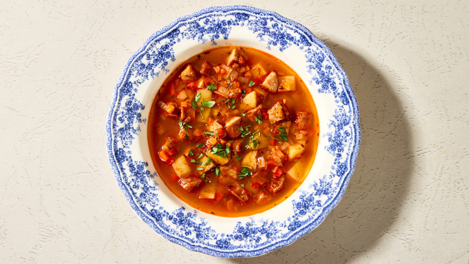 Romanian Style Potato and Sausage Soup
