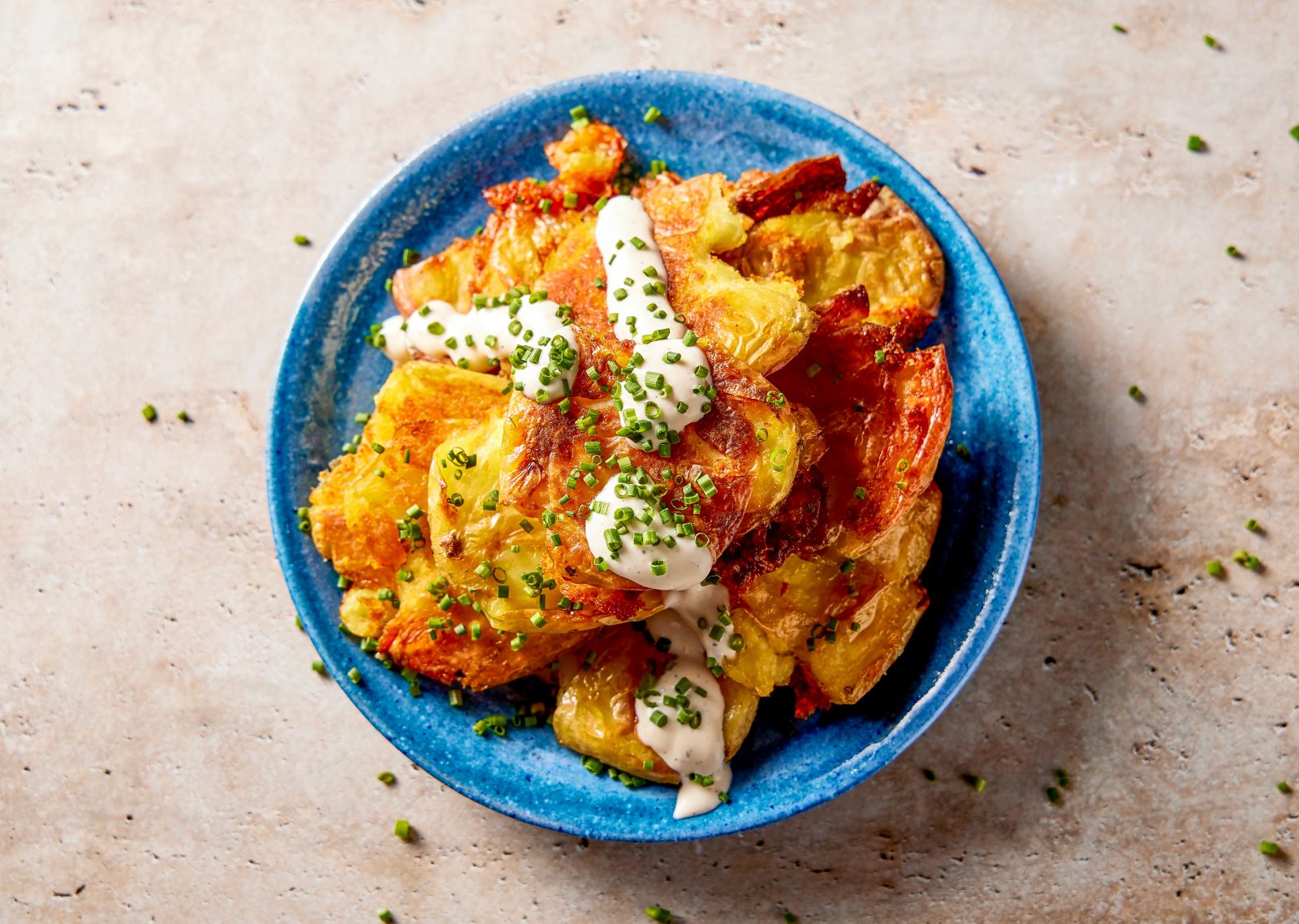 Salt Vinegar Smashed Potatoes