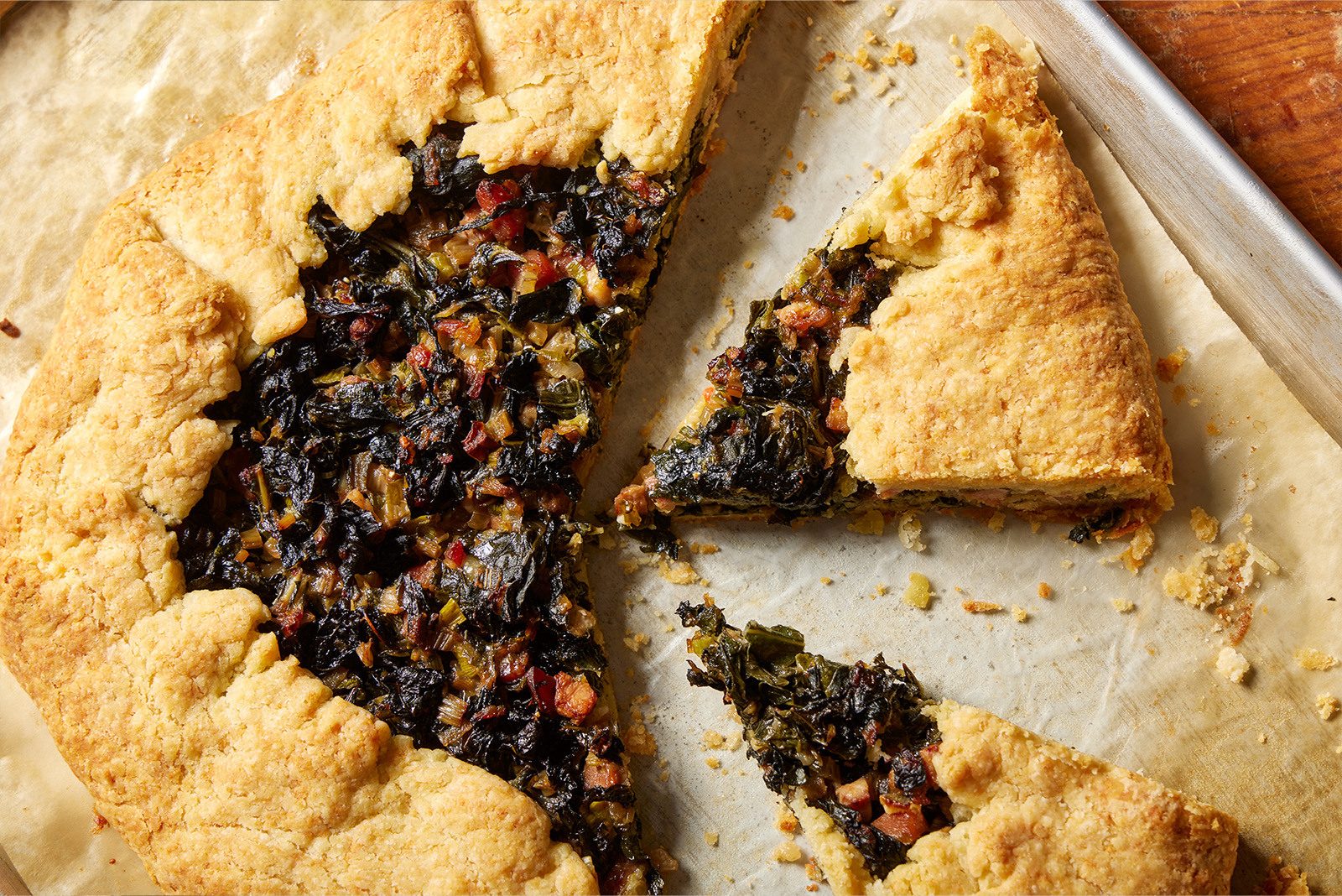 Savory Greens Tart Pancetta Parmesan Erbazzone