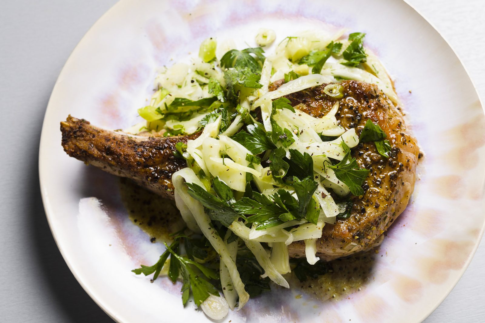 Seared Pork Chop Fennel