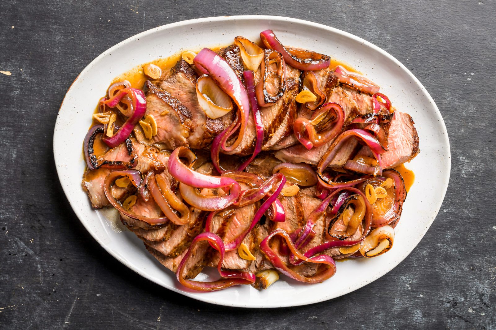 Seared Steak Onion Citrus Soy Bay
