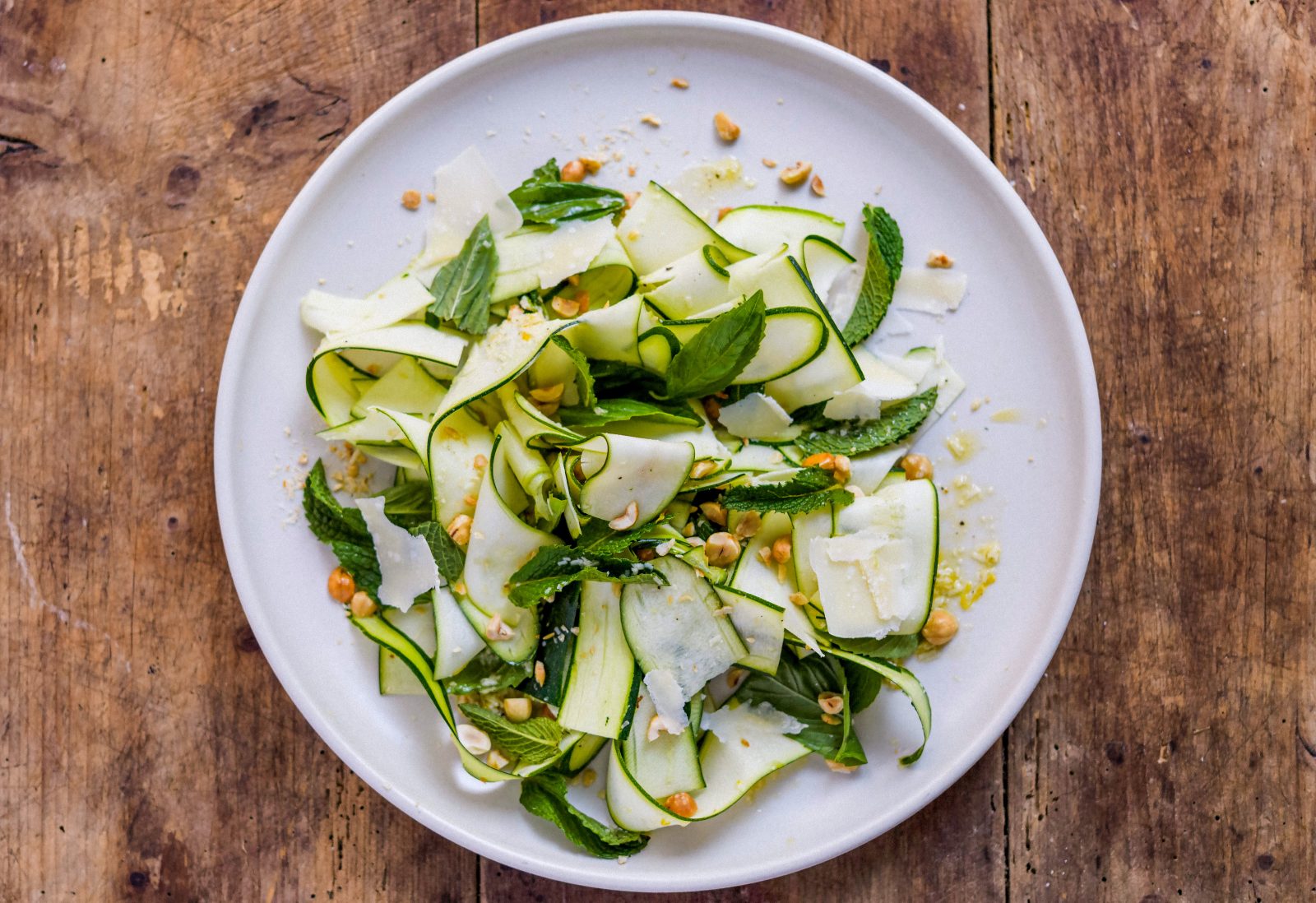 Shaved Zucchini Herb Salad Parmesan