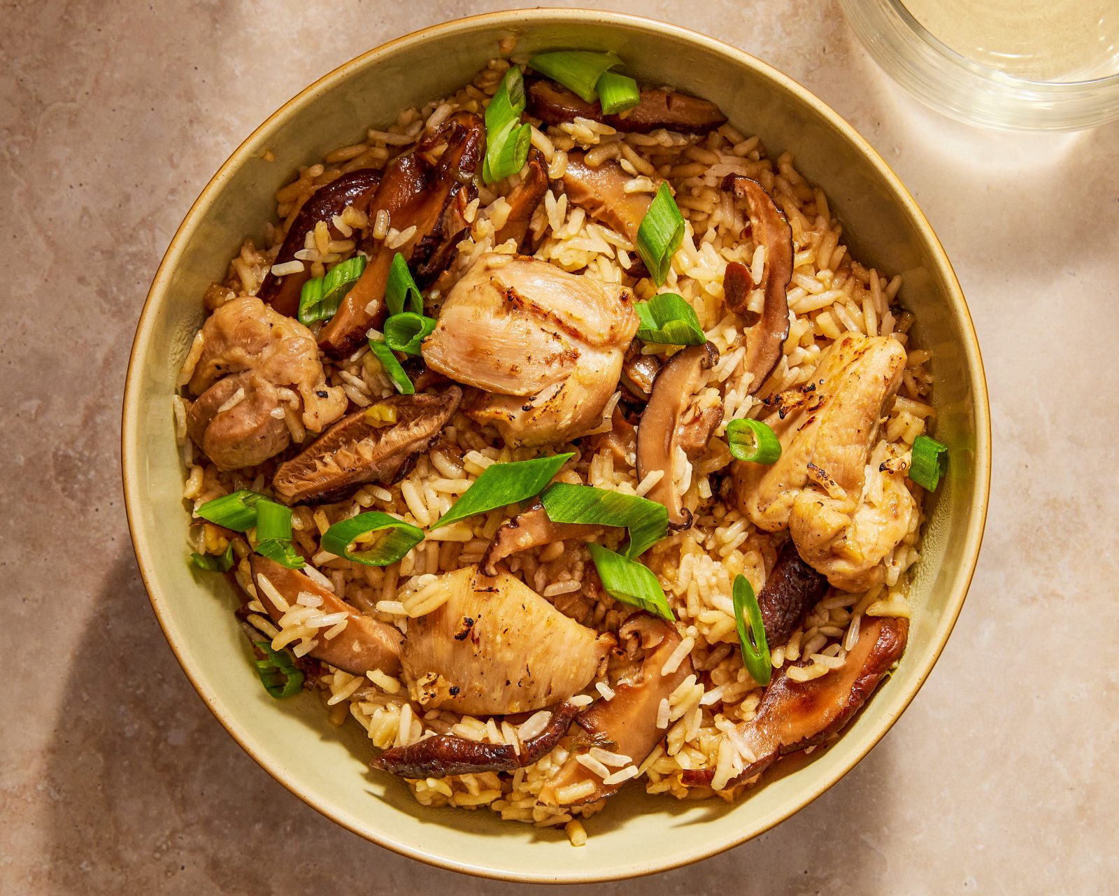 Shiitake Scallion Chicken Rice