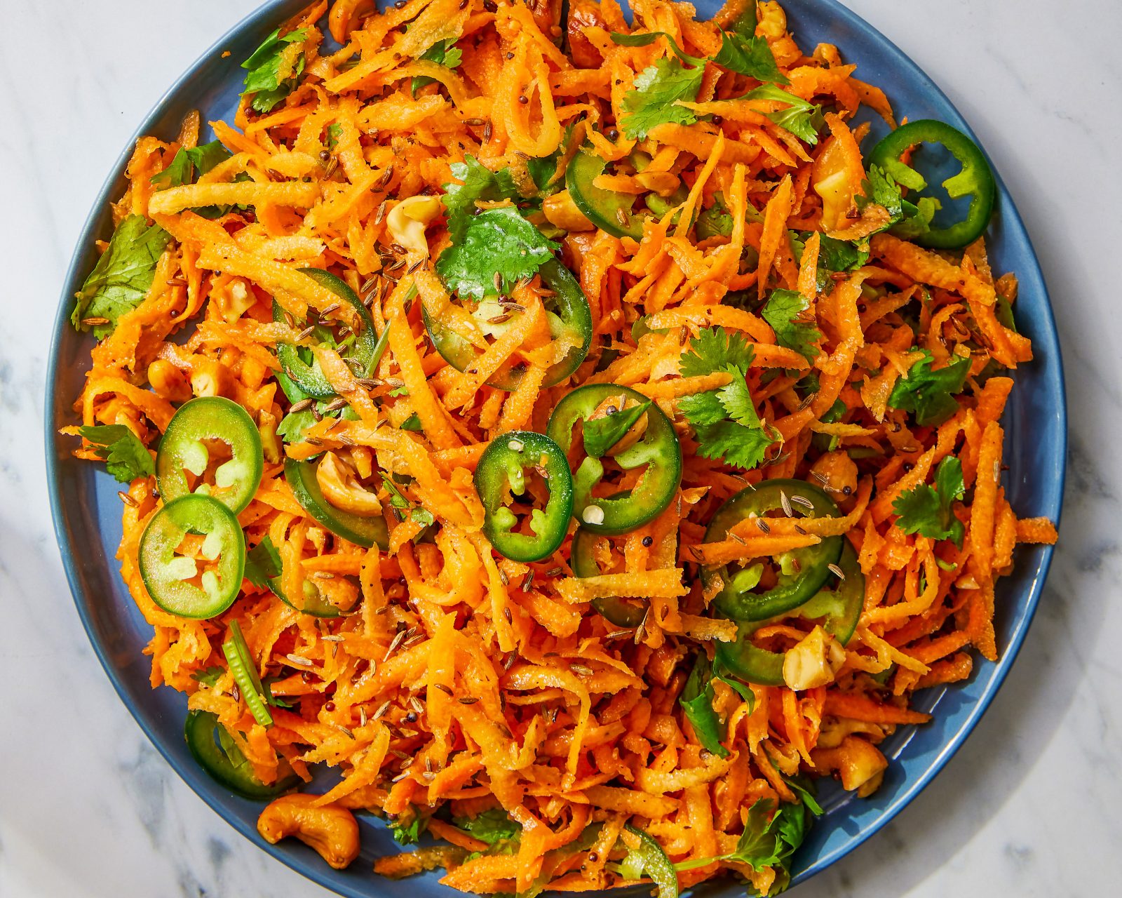 Shredded Carrot Salad Cumin Cashews