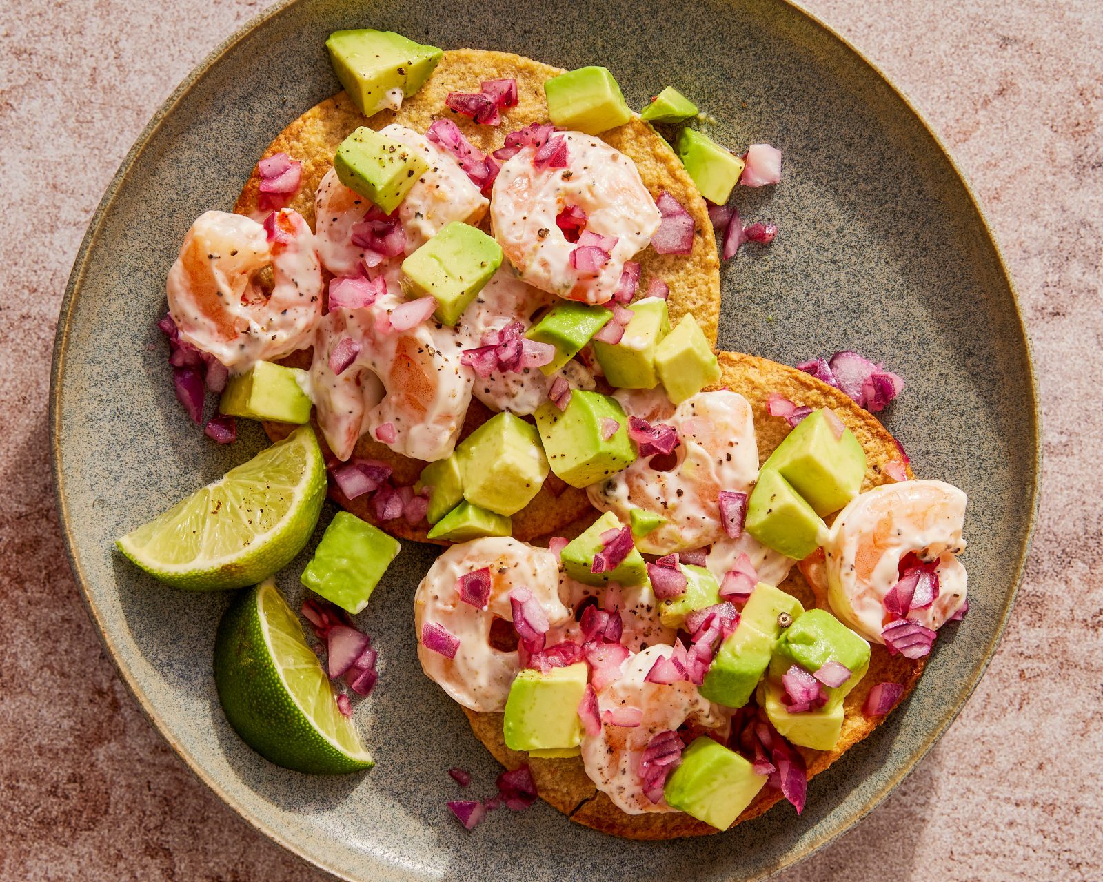 Shrimp Avocado Tostadas