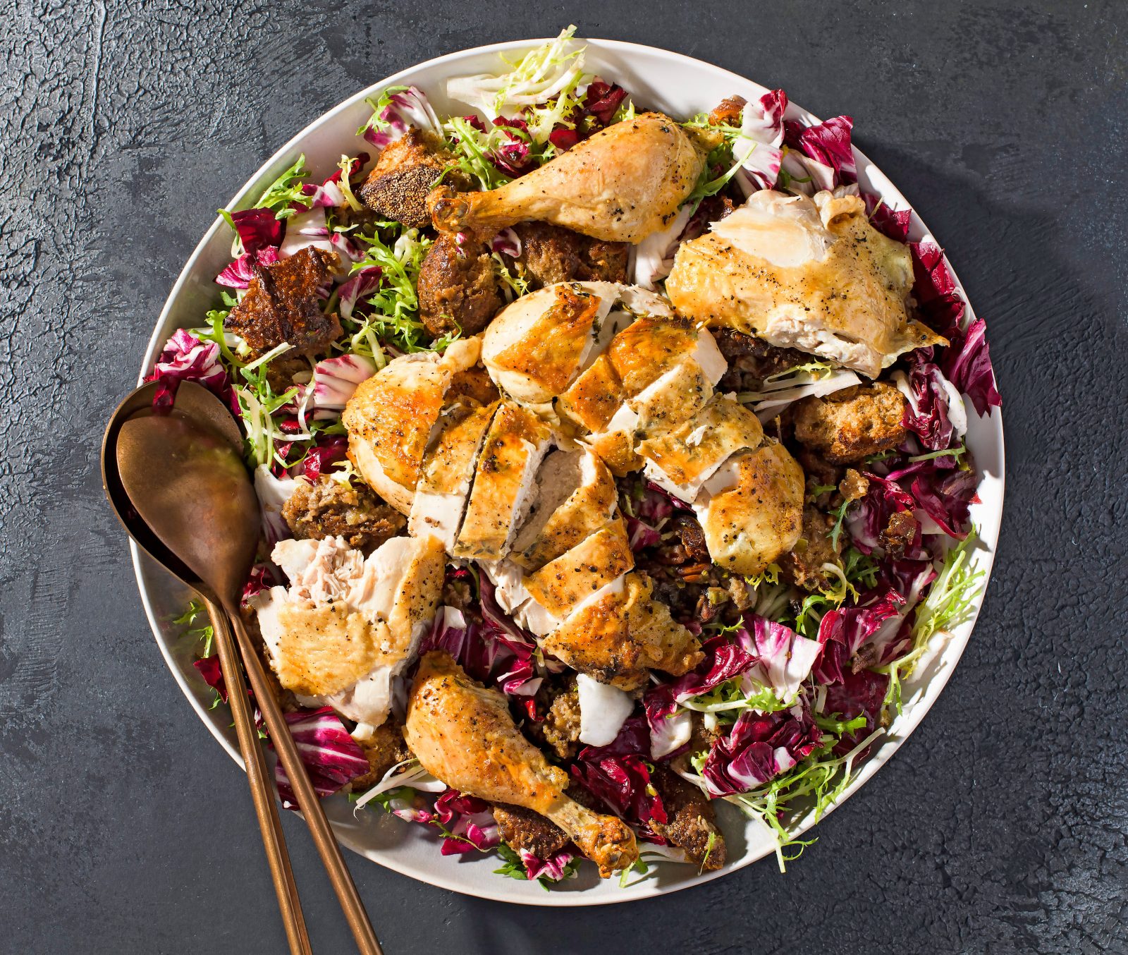 Skillet Roasted Chicken Bread Salad