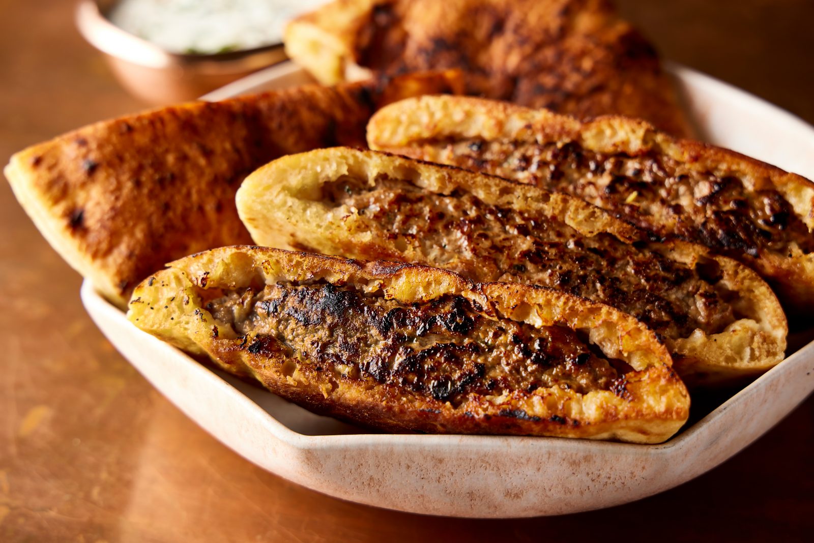Skillet Toasted Beef Stuffed Pitas Arayes