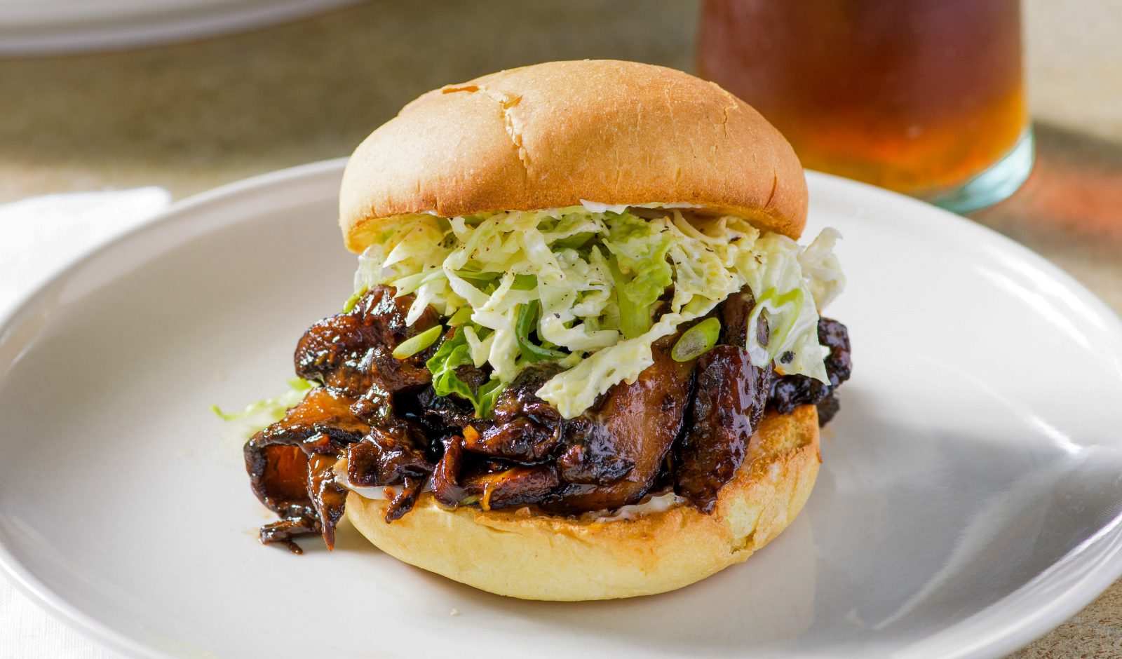 Smoky Pulled Portobello Sandwiches