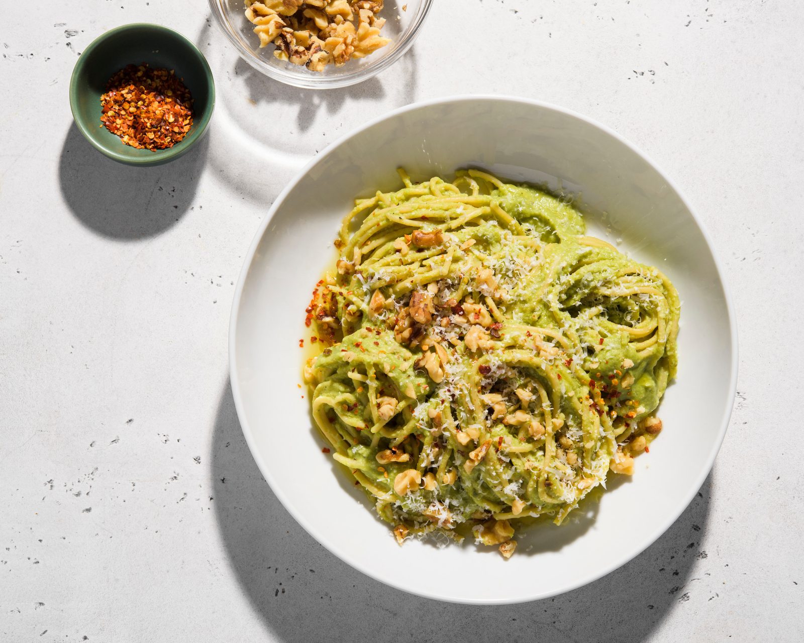 Spaghetti Broccoli Miso Sauce Toasted Walnuts Cook What You Have Milk Street
