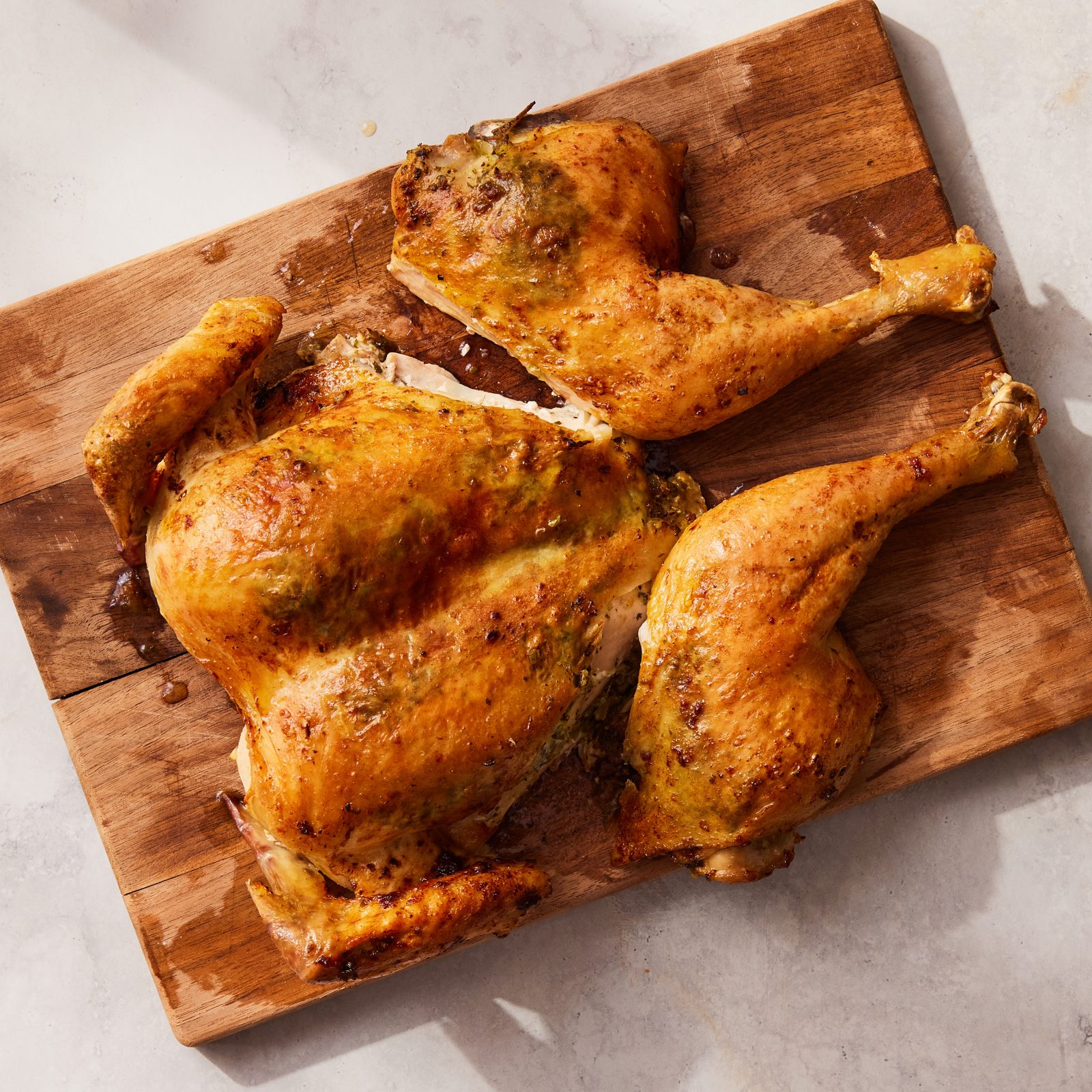Spatchcocked Roasted Chicken Cilantro Coriander Pickled Jalapeno